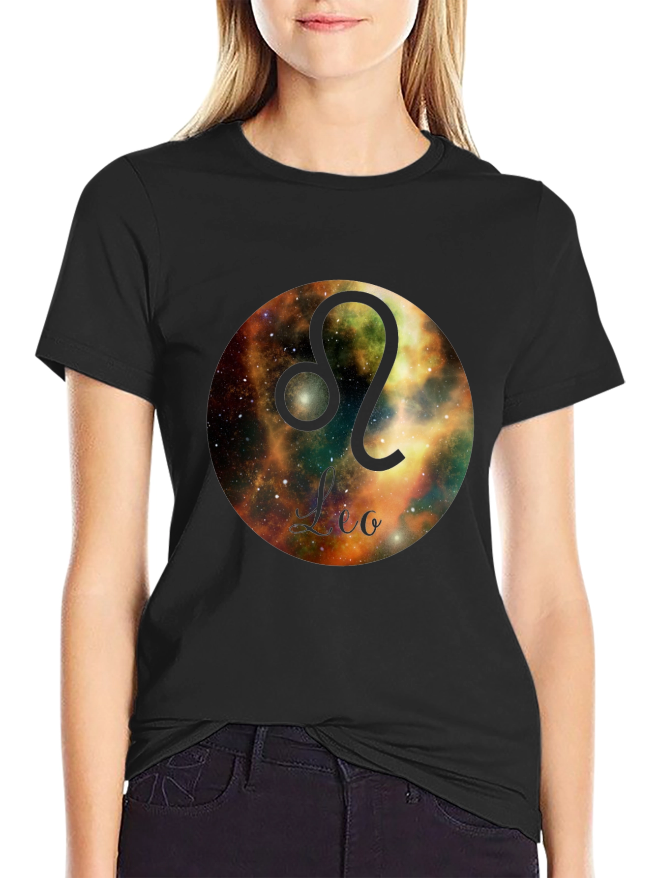 Leo Zodiac T-Shirt - Galaxy Design