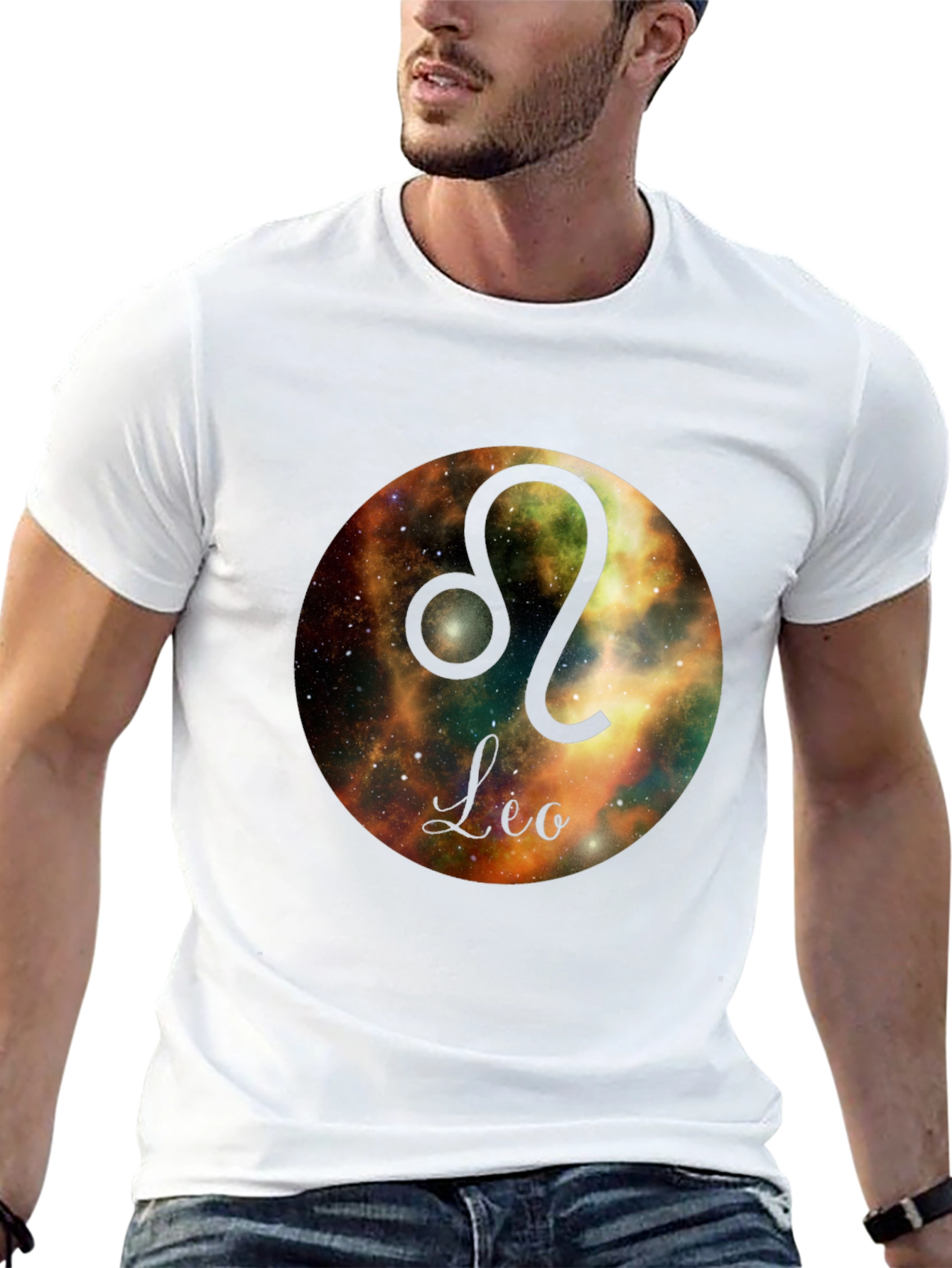 Leo Zodiac T-Shirt - Galaxy Design
