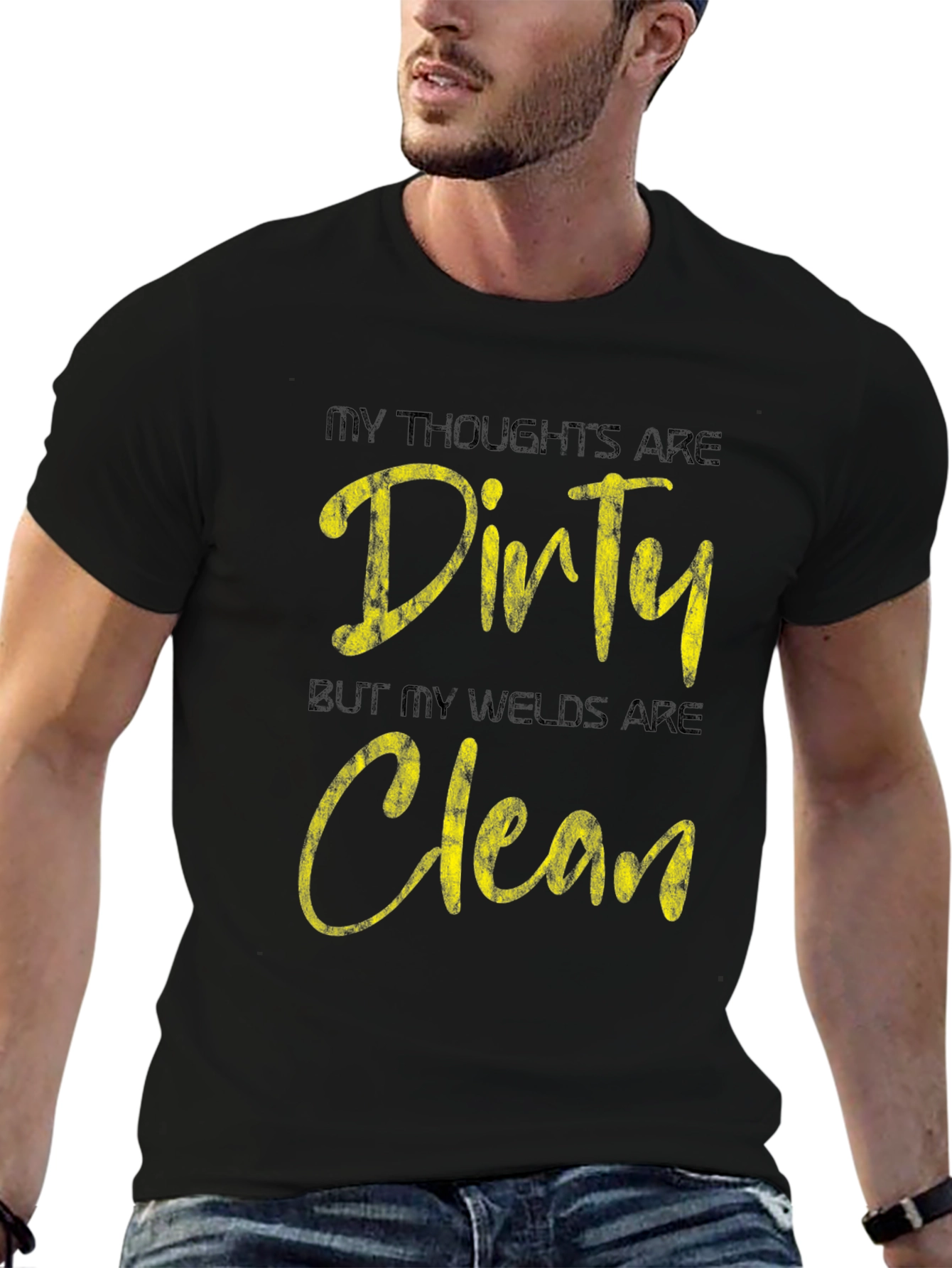 Dirty Thoughts Clean Welds Black Graphic Tee
