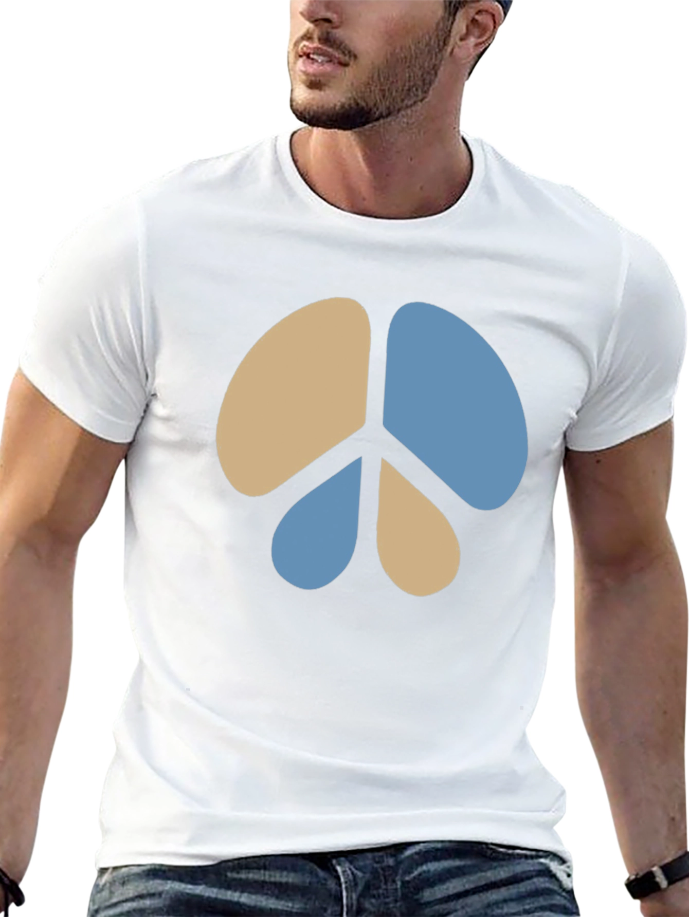 Peace Sign Graphic Tee - Casual Black T-Shirt