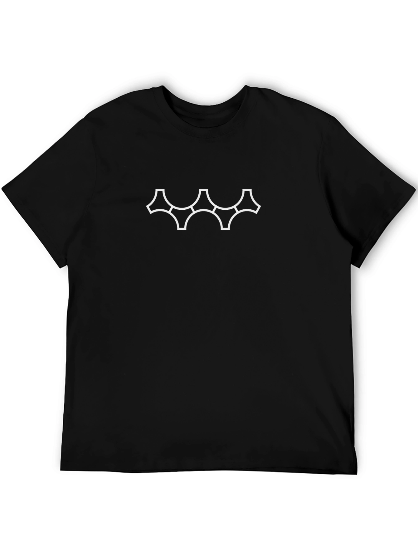 Black T-Shirt with White Minimalist Graphic