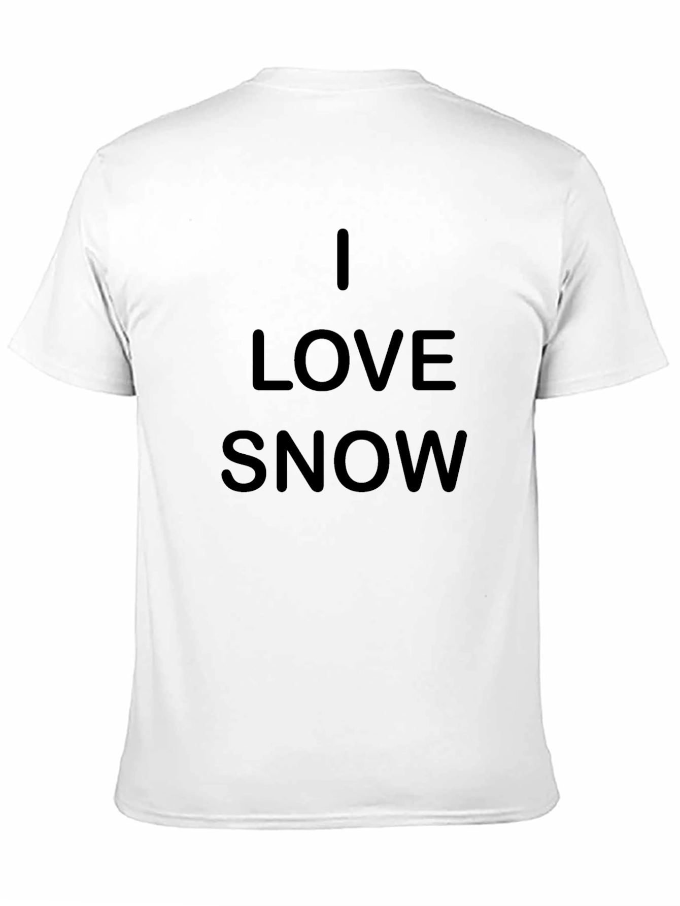 I Love Snow T-Shirt - Black Cotton Tee