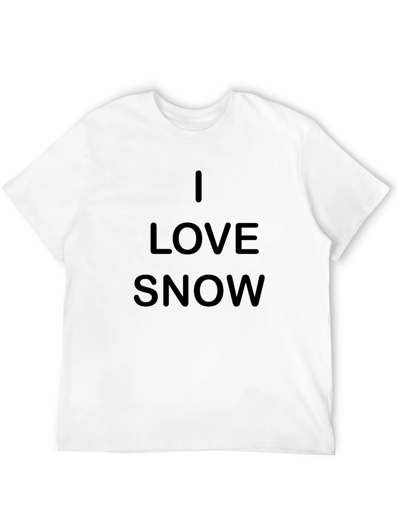 I Love Snow T-Shirt - Black Cotton Tee