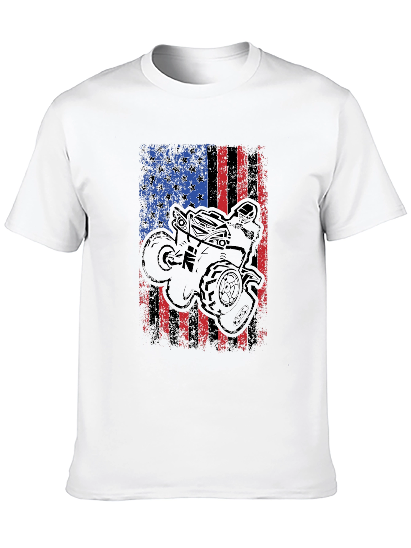 American Flag ATV Rider Graphic Tee