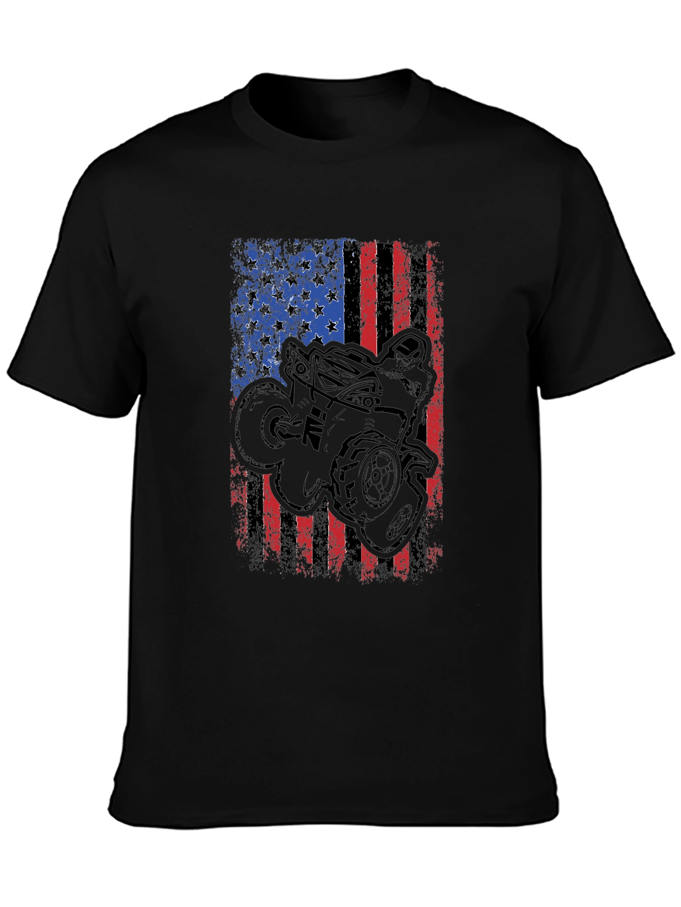 American Flag ATV Rider Graphic Tee