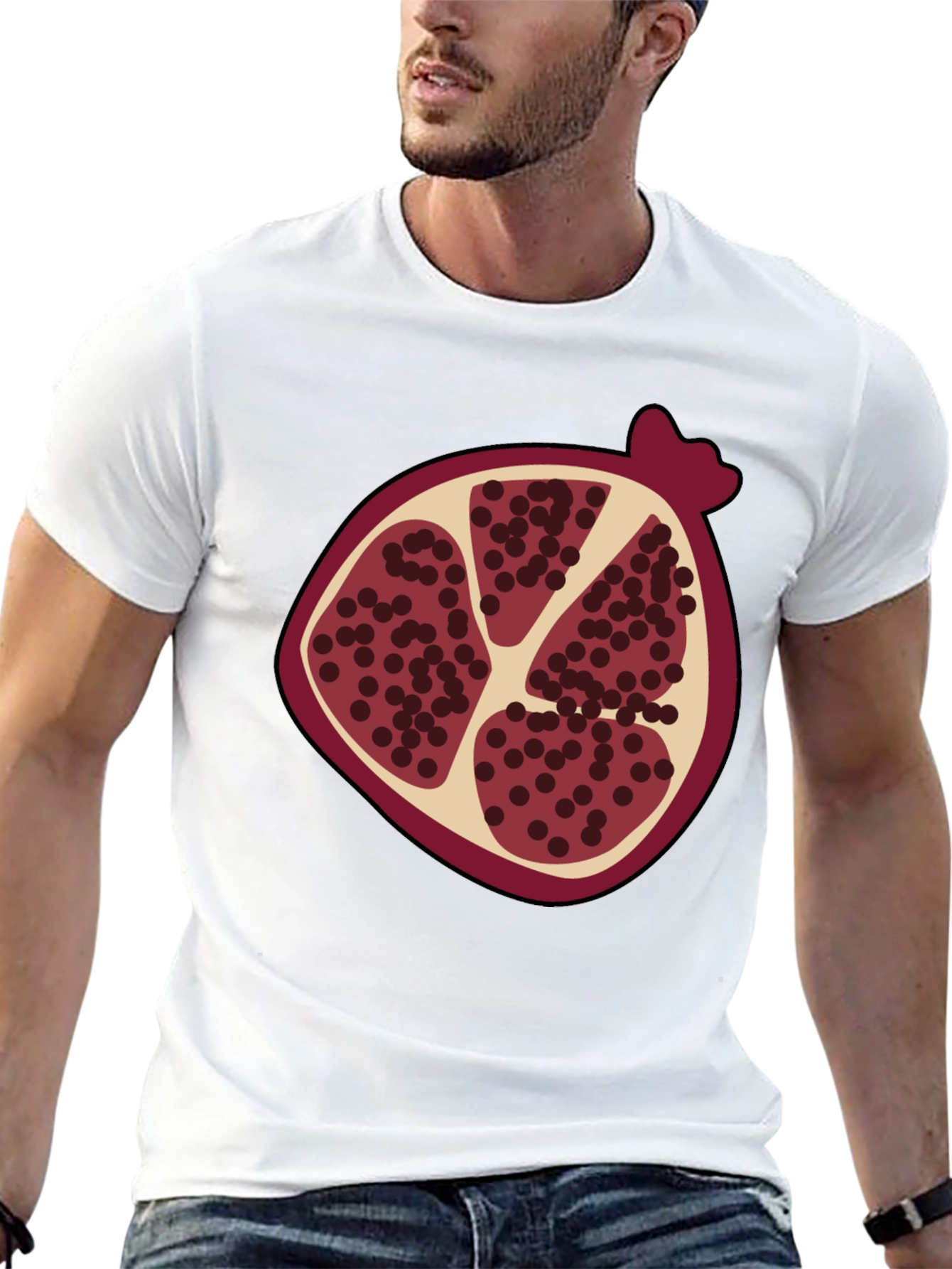Pomegranate Graphic Tee - Stylish Fruit Design
