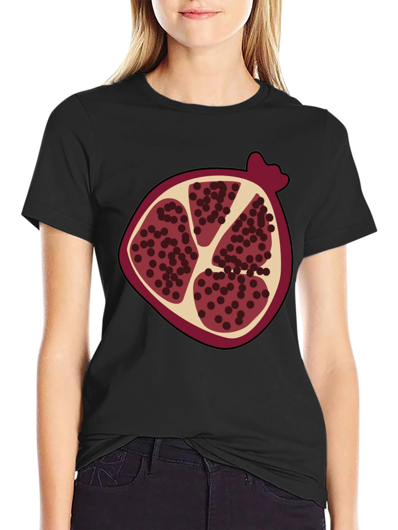 Pomegranate Graphic Tee - Stylish Fruit Design