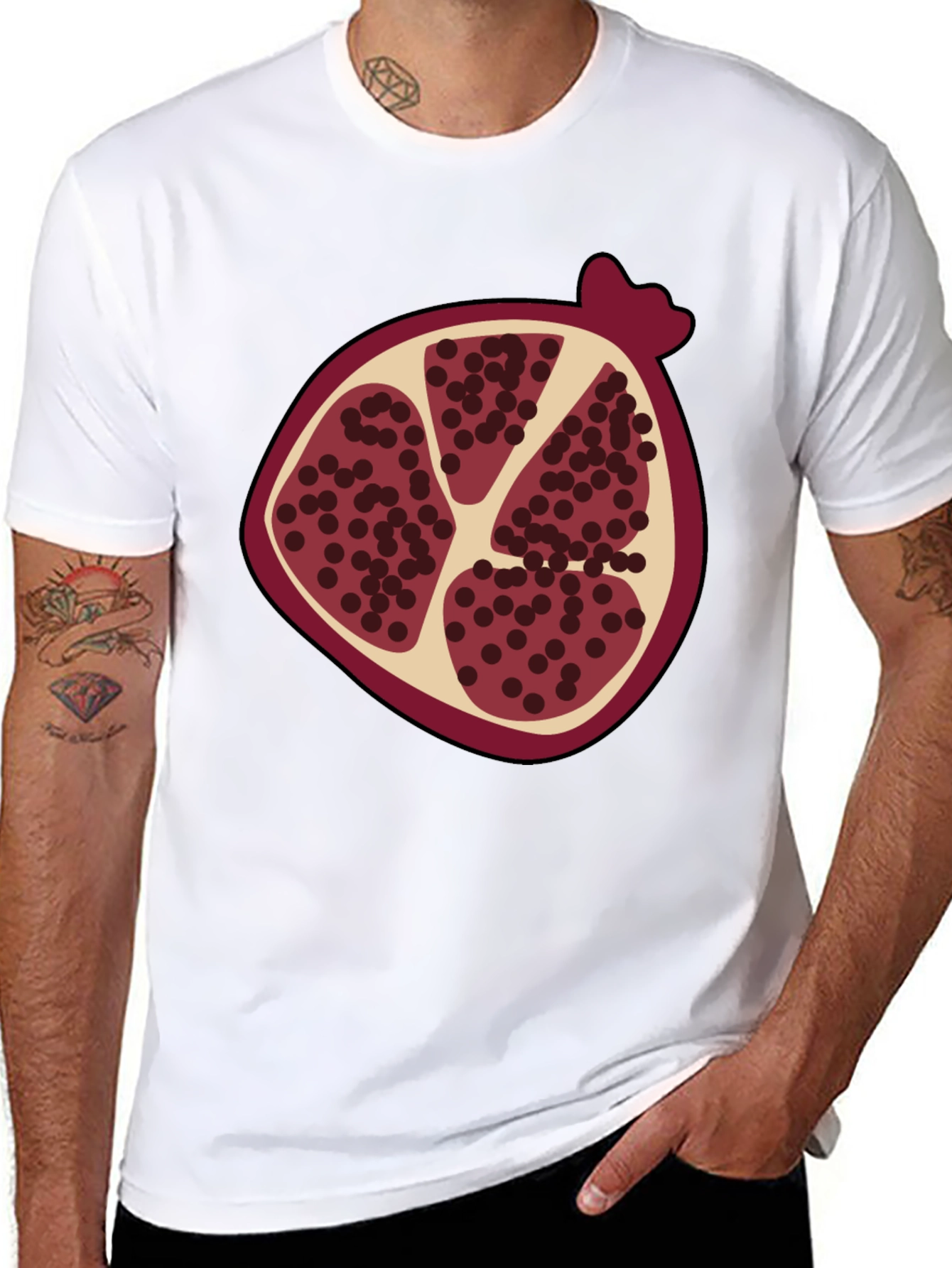 Pomegranate Graphic Tee - Stylish Fruit Design