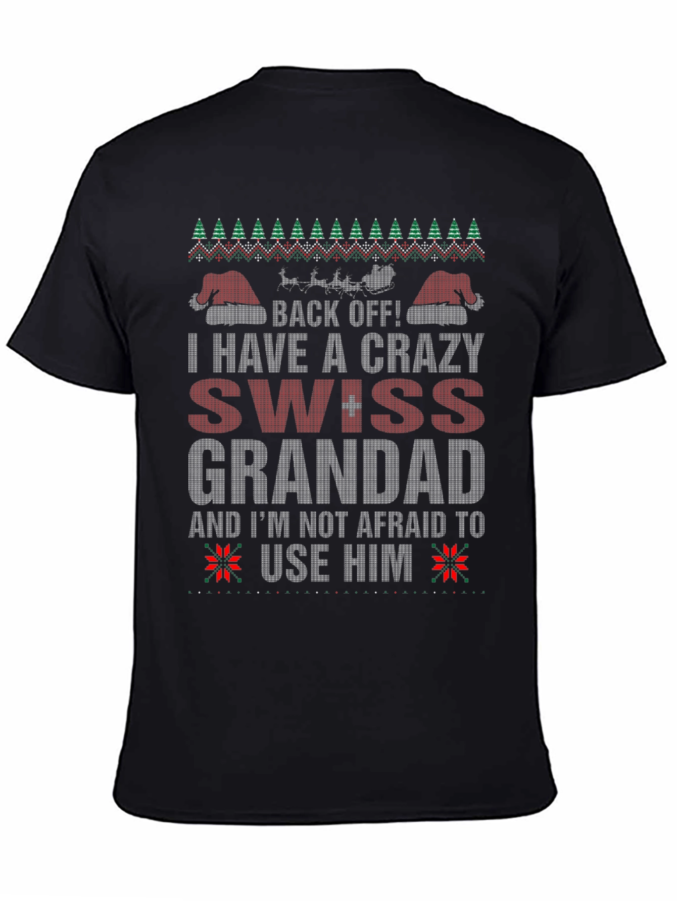 Crazy Swiss Grandad Christmas T-Shirt