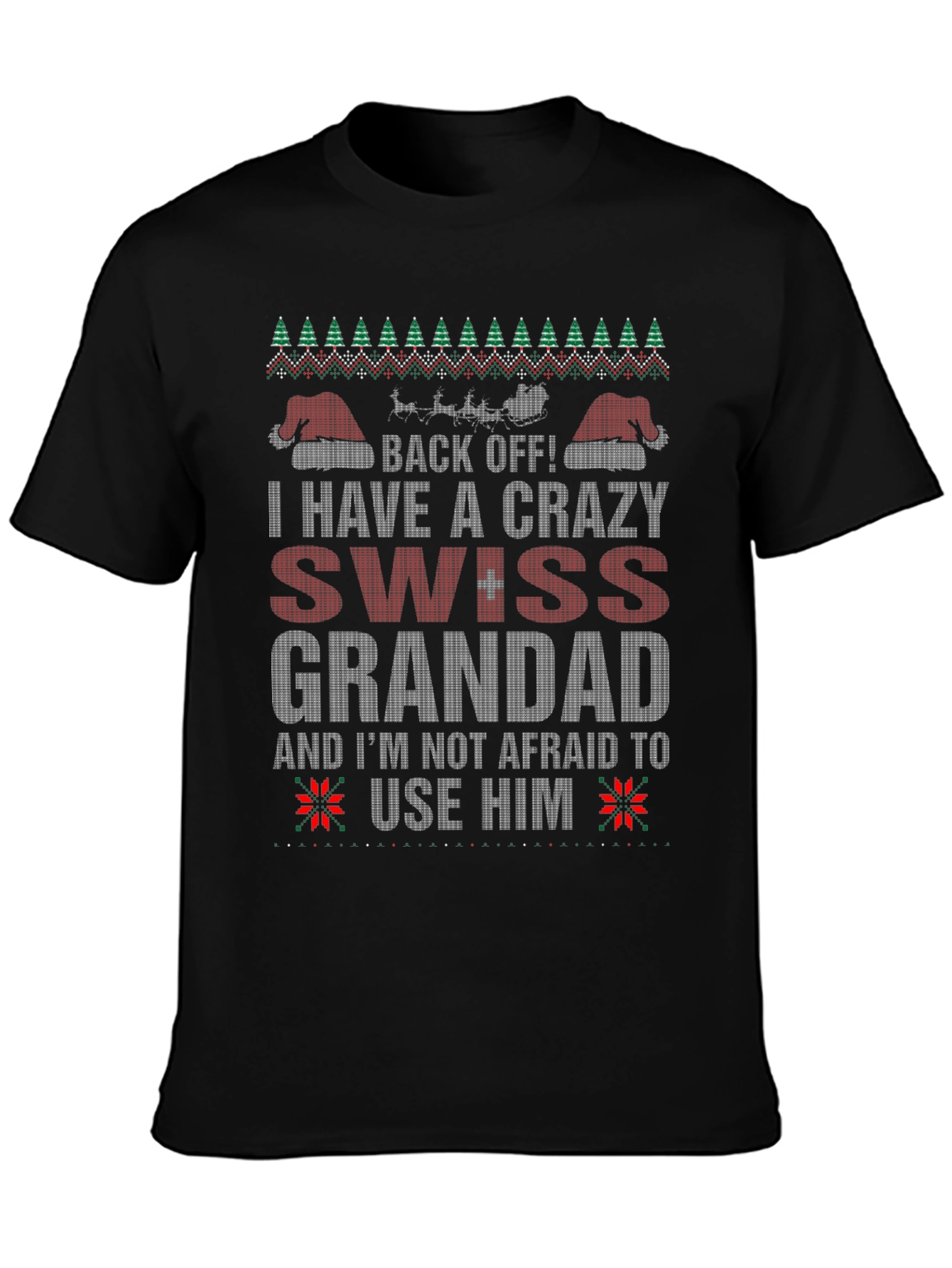 Crazy Swiss Grandad Christmas T-Shirt