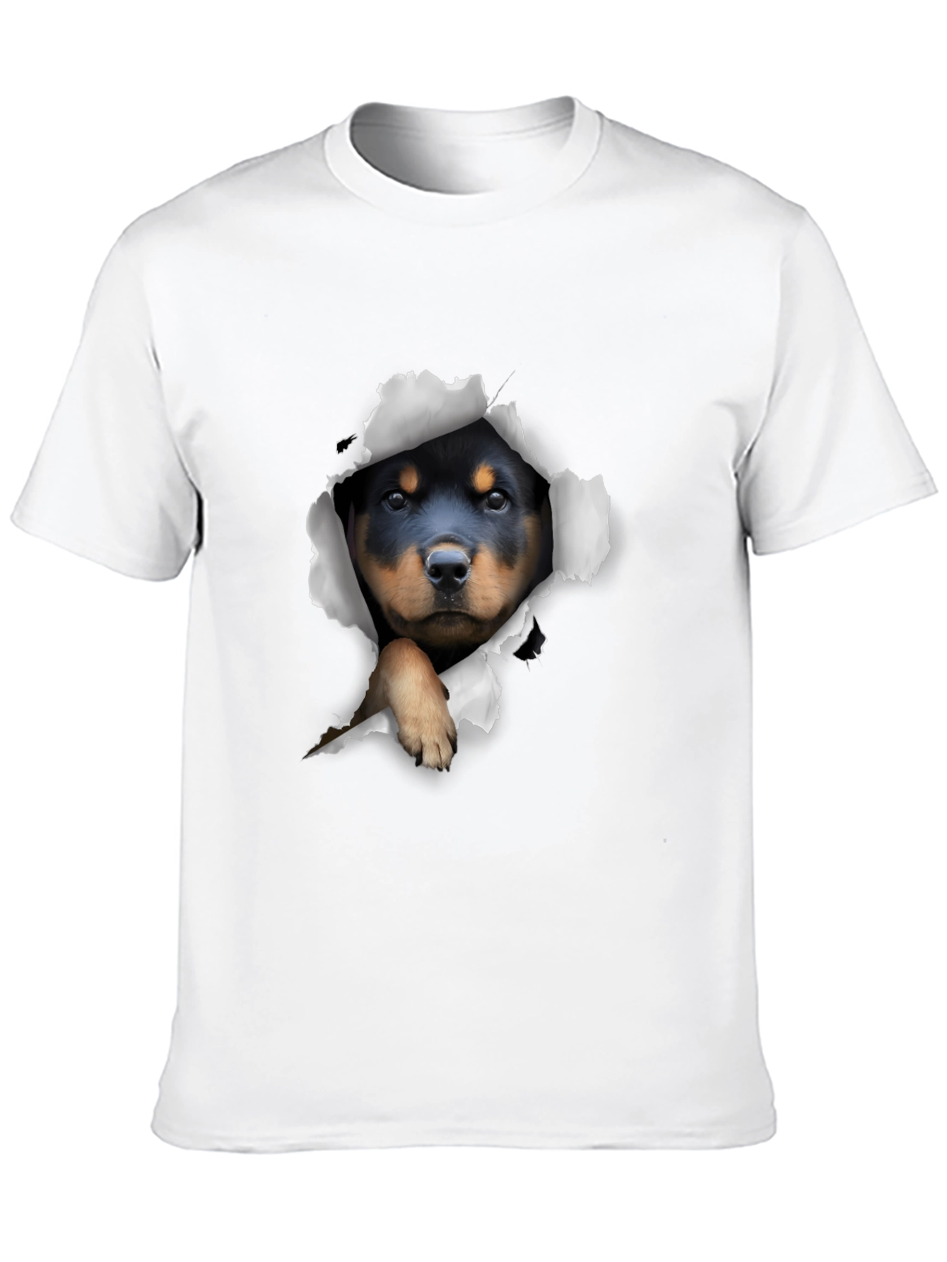 Rottweiler Puppy Peek-a-Boo T-Shirt