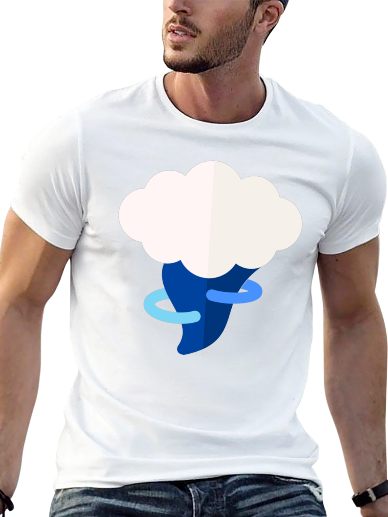 Weather Cloud Tornado Graphic Tee - Mens