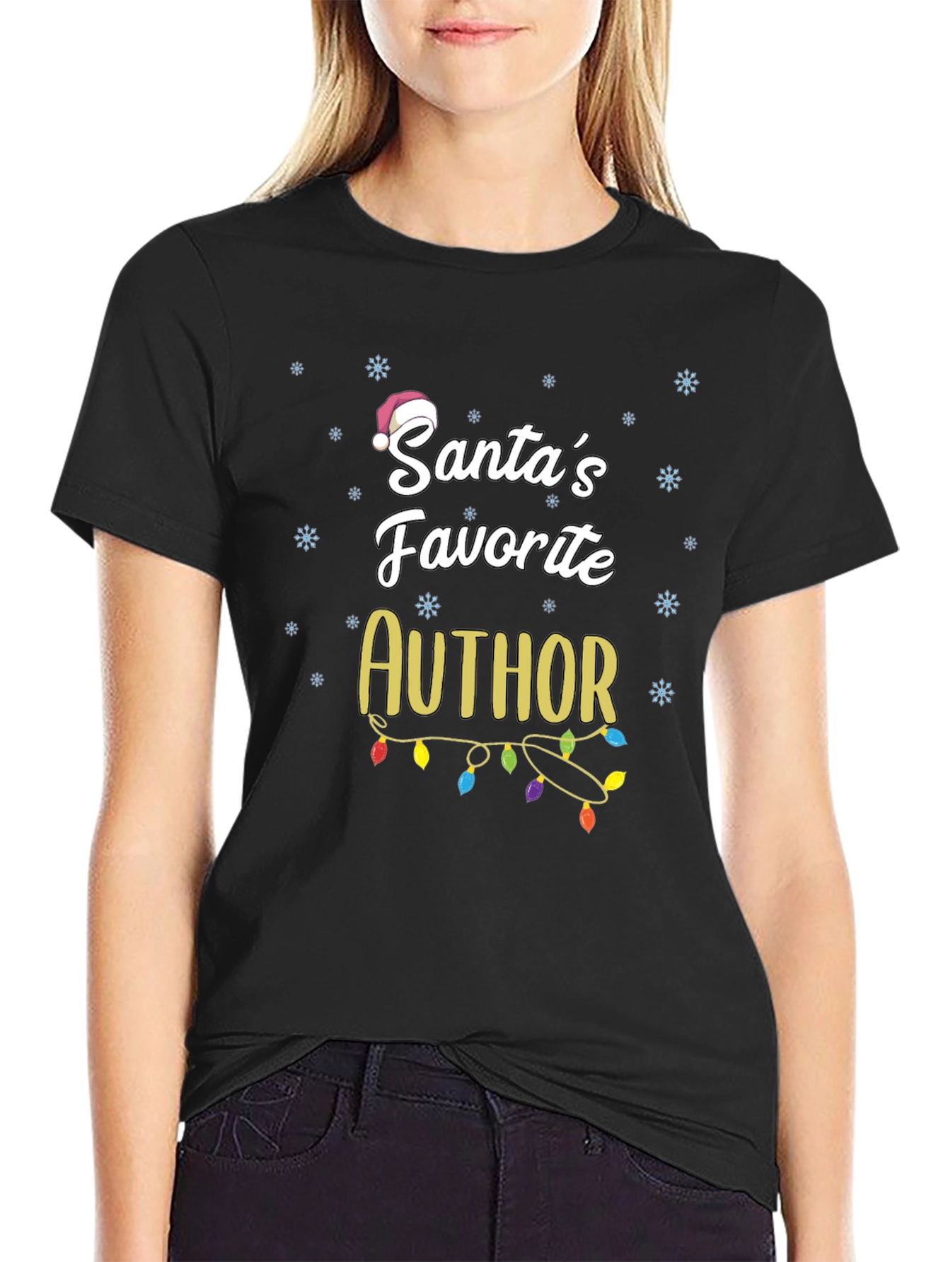 Santas Favorite Author Christmas T-Shirt