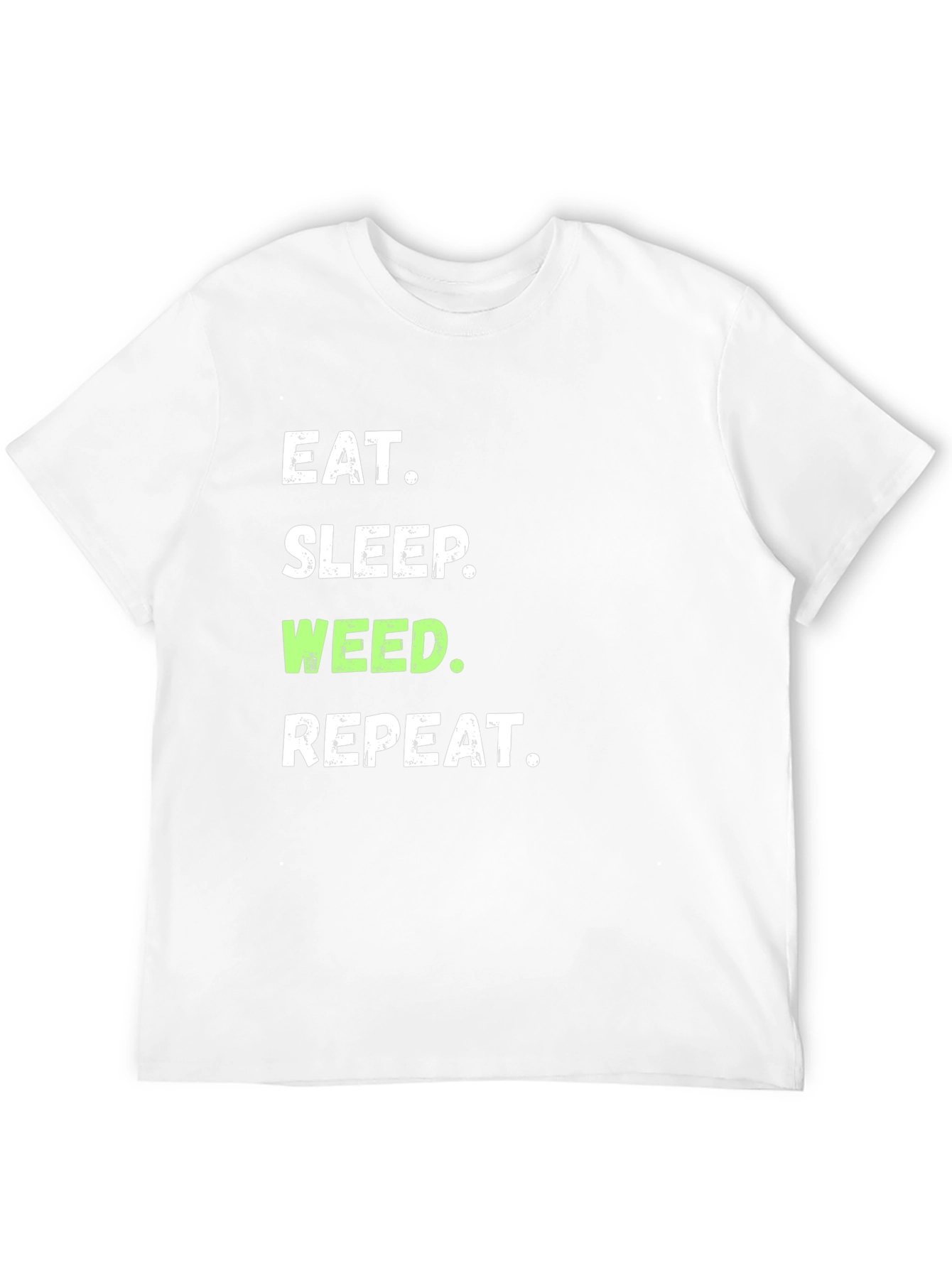 Eat Sleep Weed Repeat Graphic Tee - Black