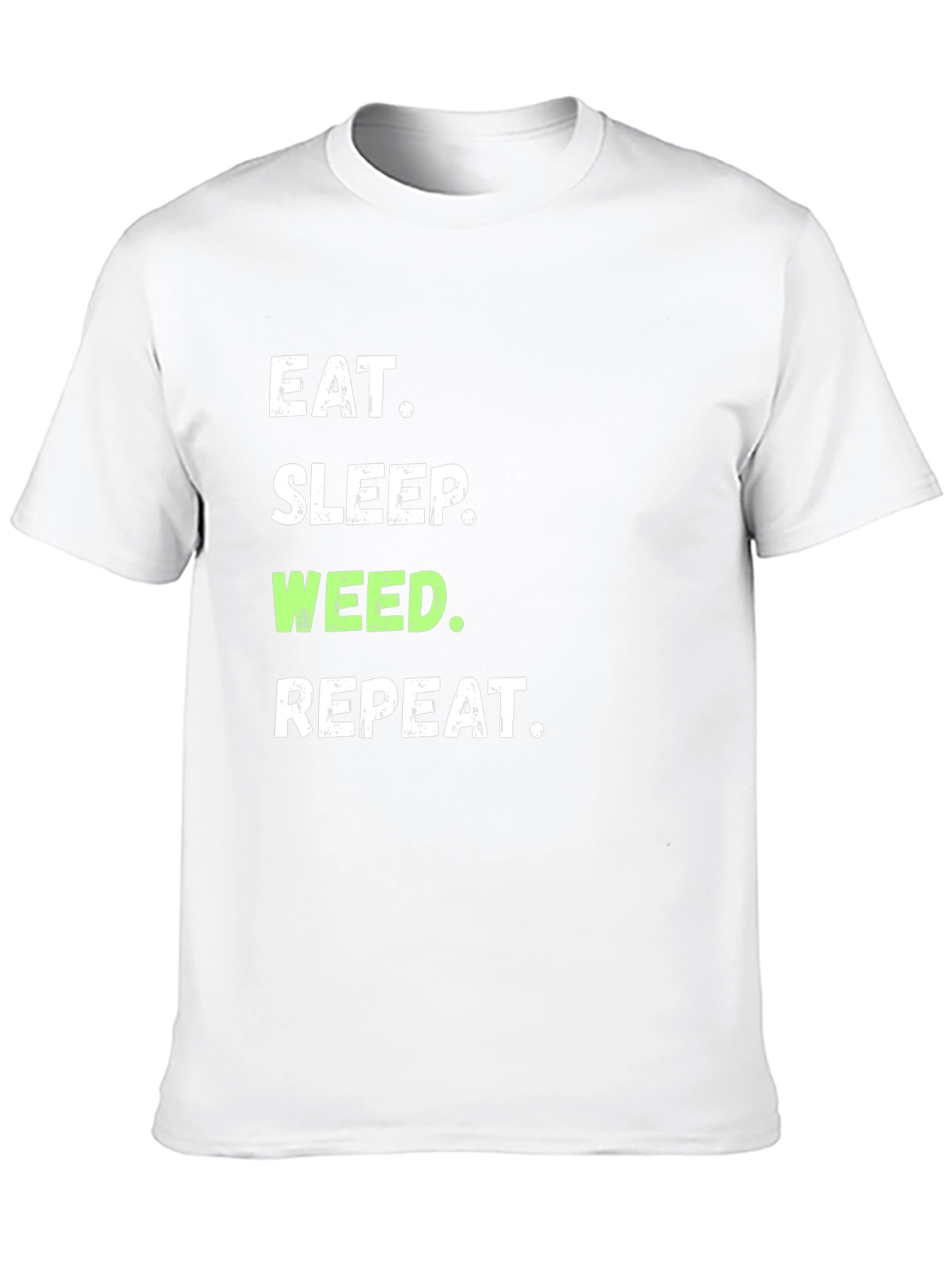 Eat Sleep Weed Repeat Graphic Tee - Black