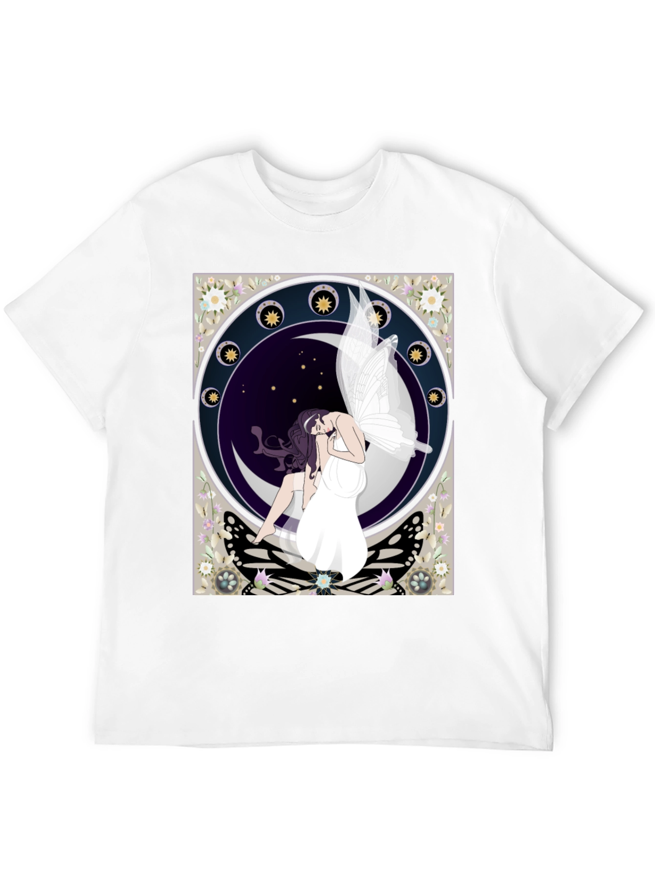 Moon Fairy Graphic Tee - Mystical Style