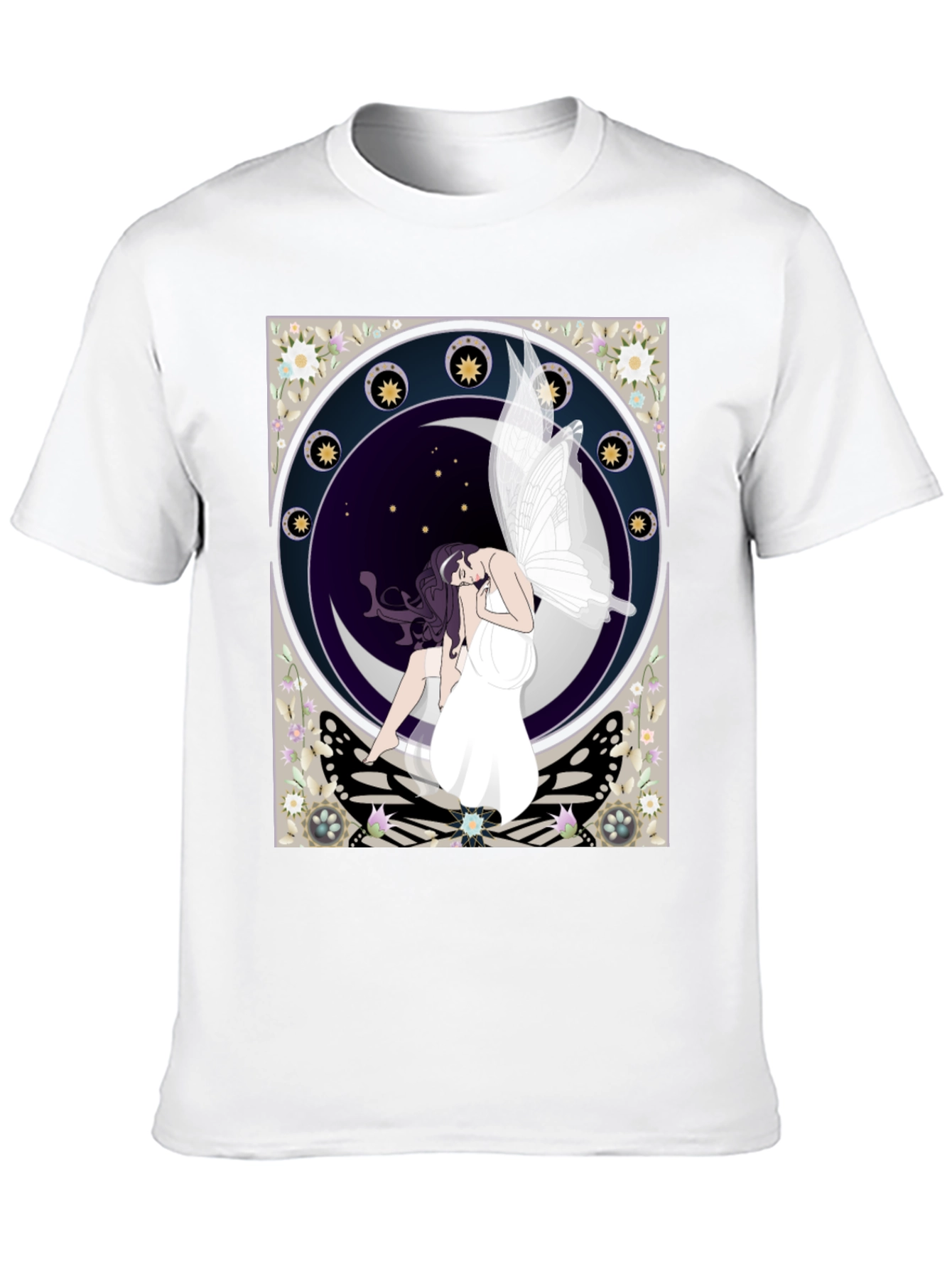 Moon Fairy Graphic Tee - Mystical Style