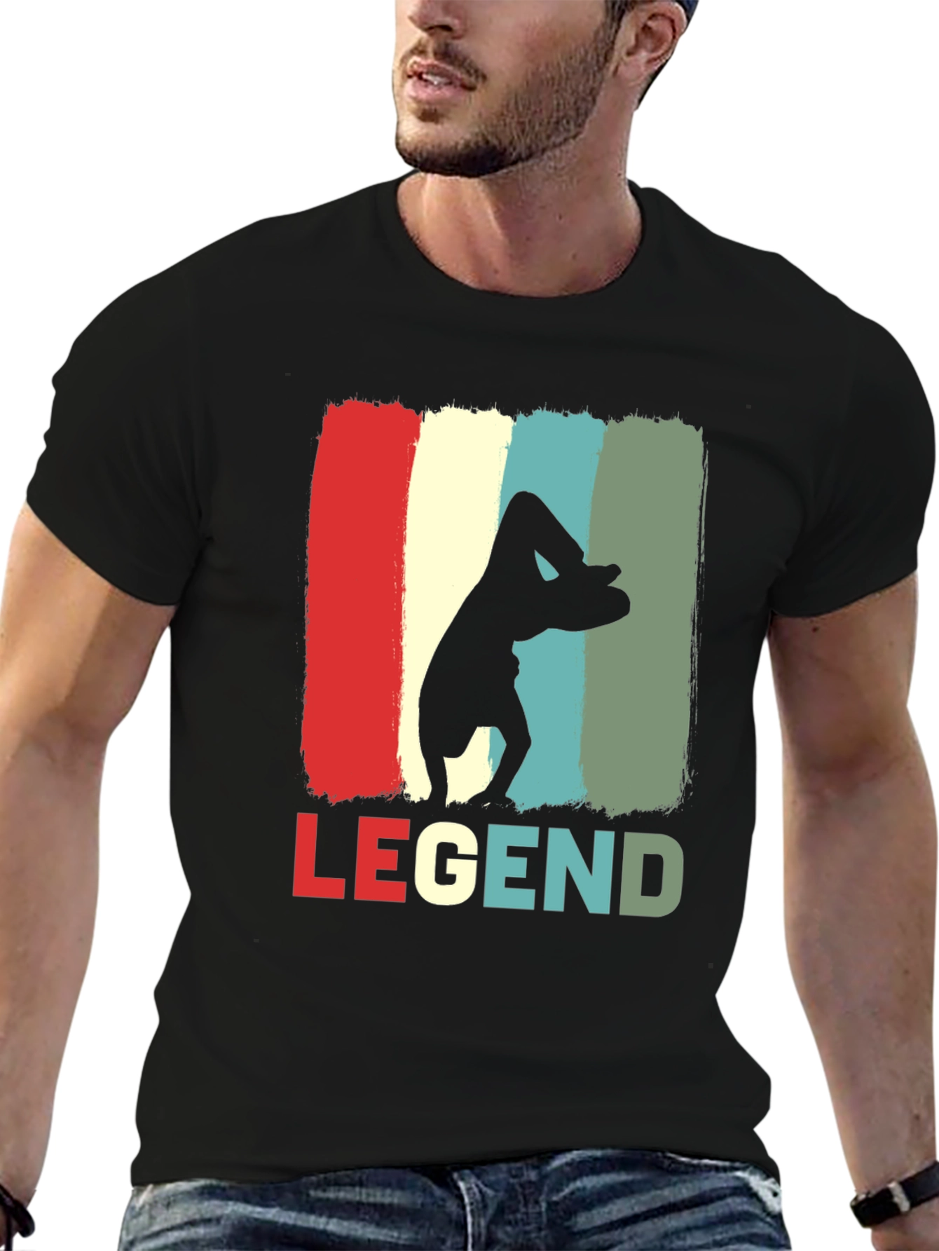 Retro Yoga Legend Tee - Soft Cotton Comfort