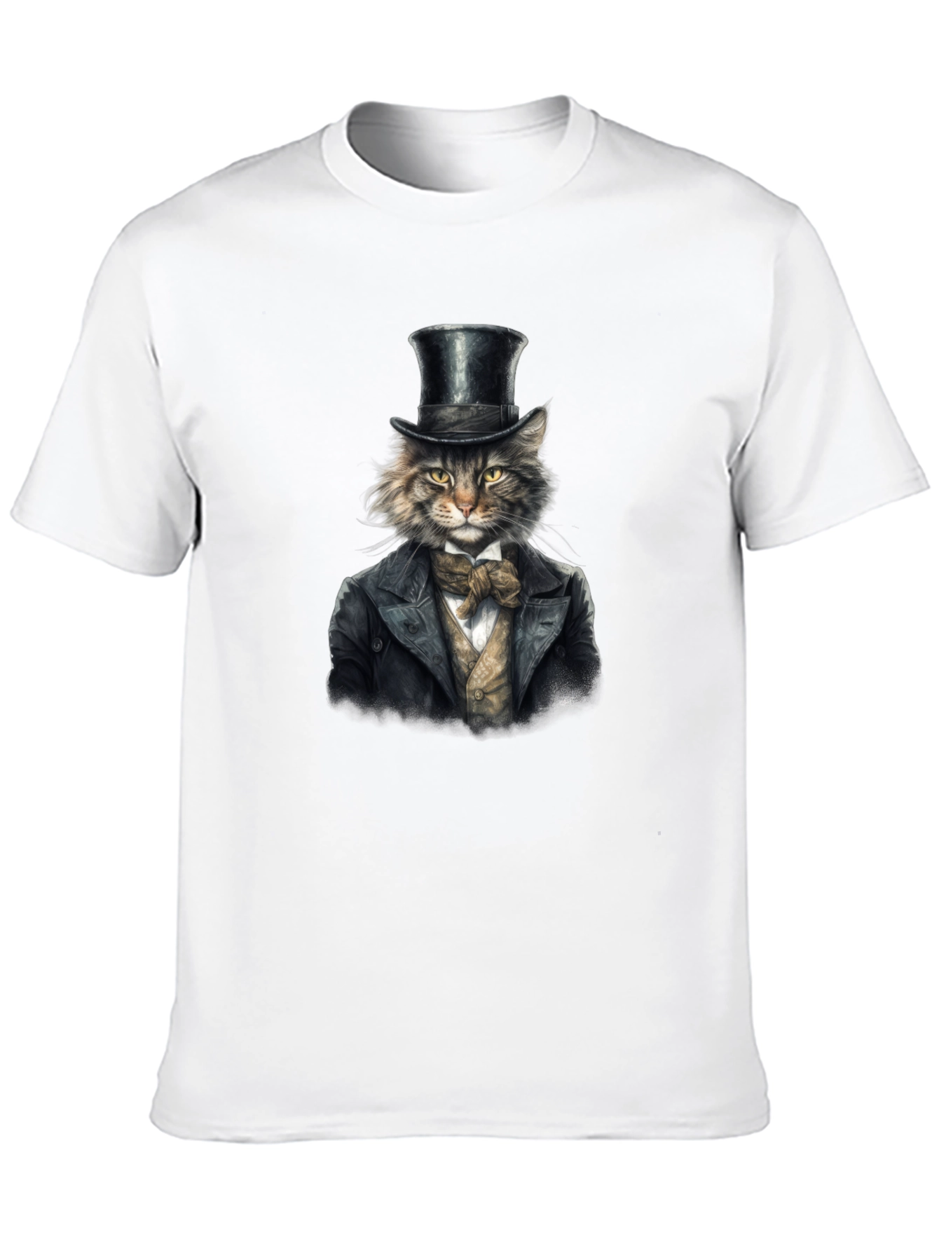 Dapper Cat T-Shirt - Top Hat & Tuxedo