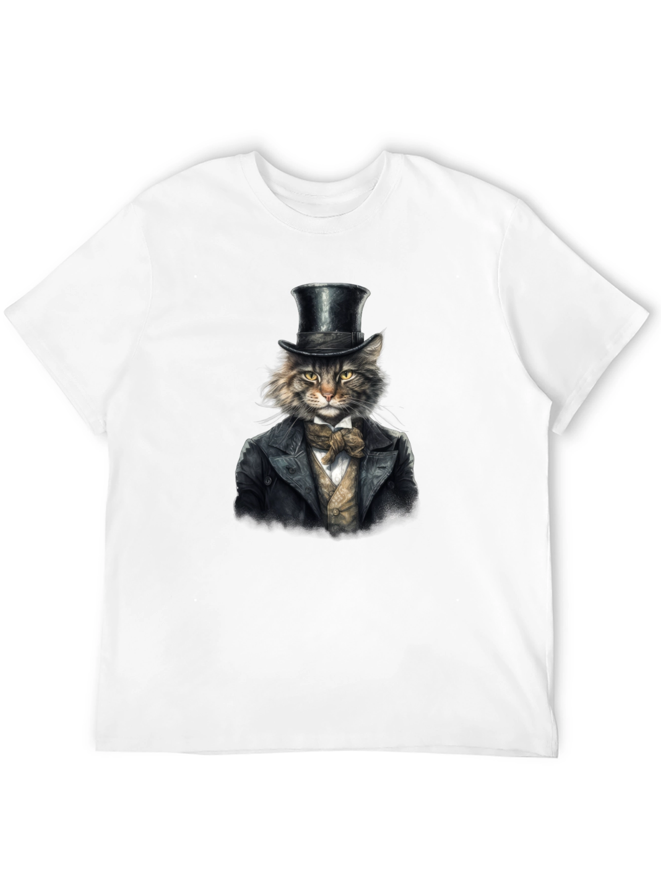 Dapper Cat T-Shirt - Top Hat & Tuxedo