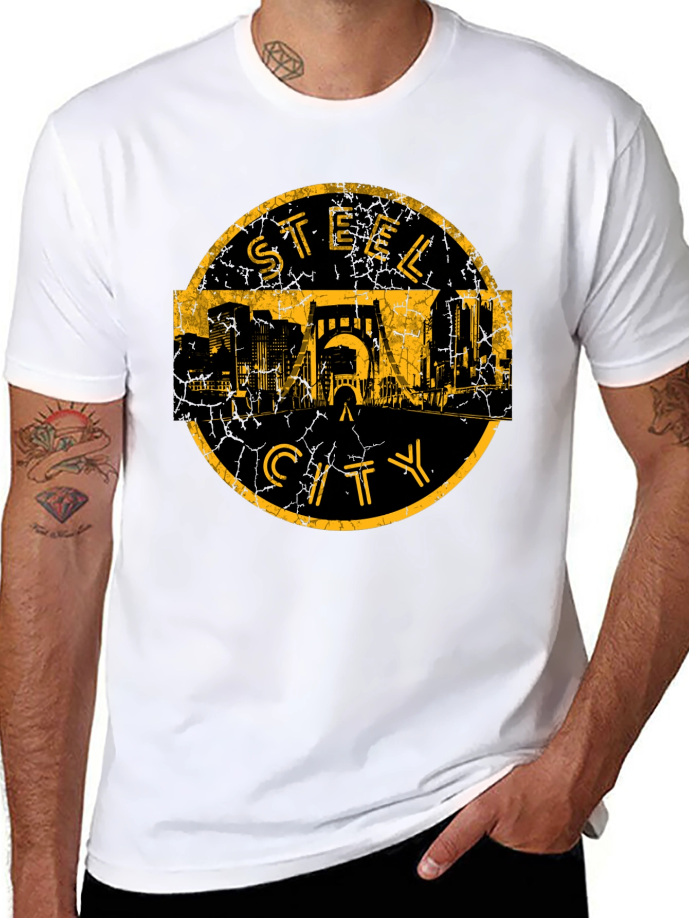 Steel City T-Shirt - Mens Black Graphic Tee