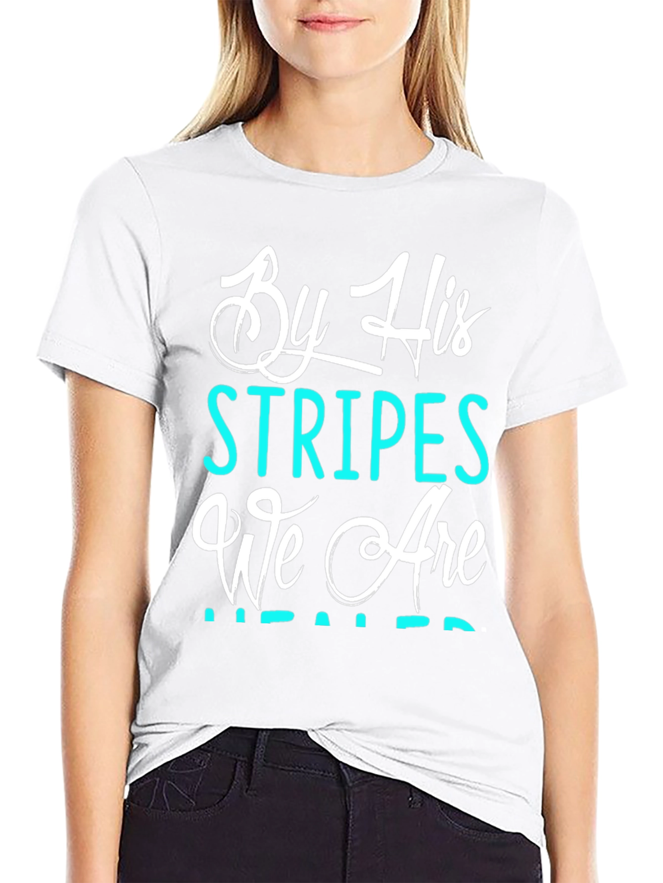 By His Stripes T-Shirt - Christian Graphic Tee