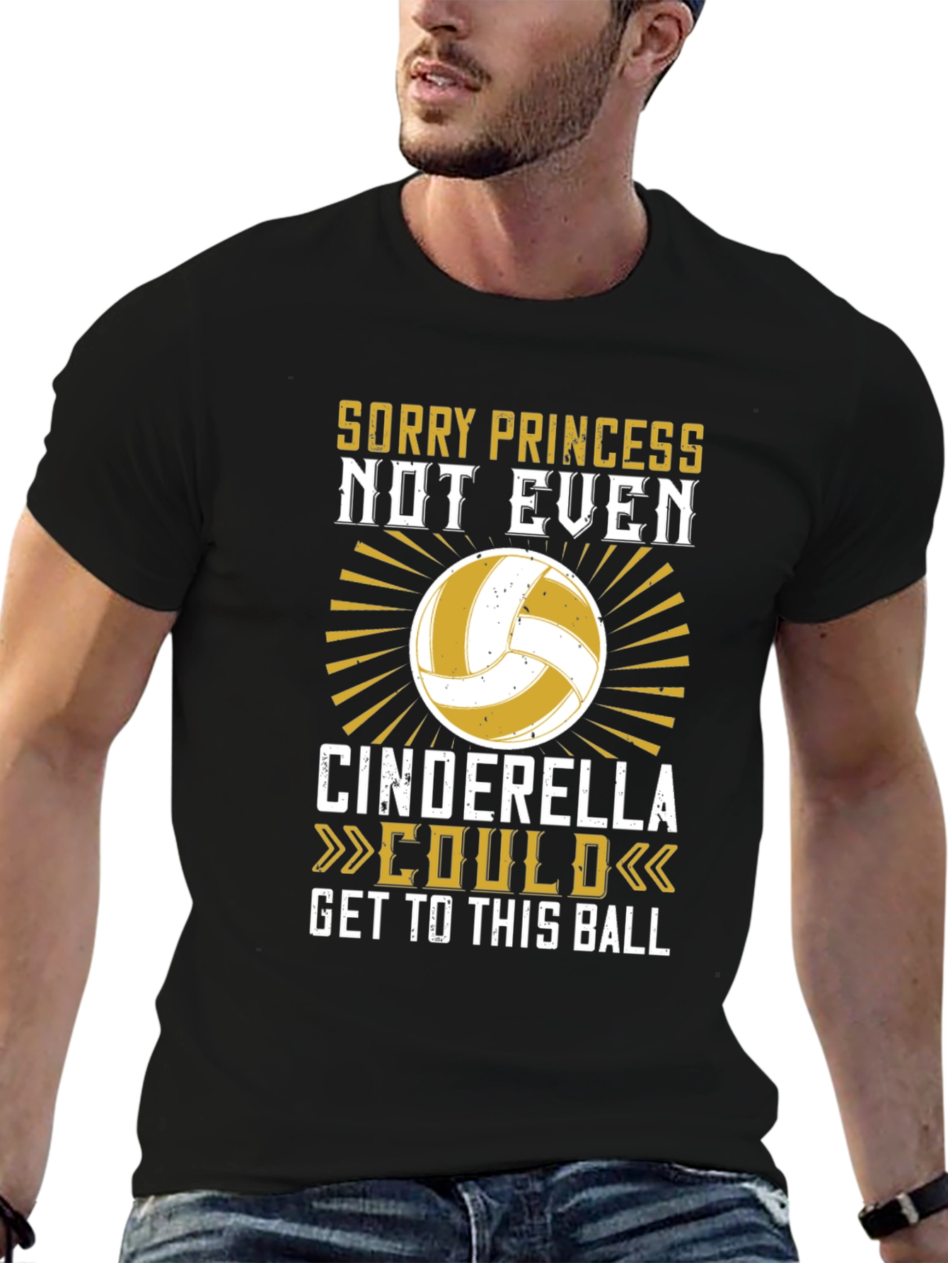 Volleyball T-Shirt - Sorry Princess Cinderella Could
