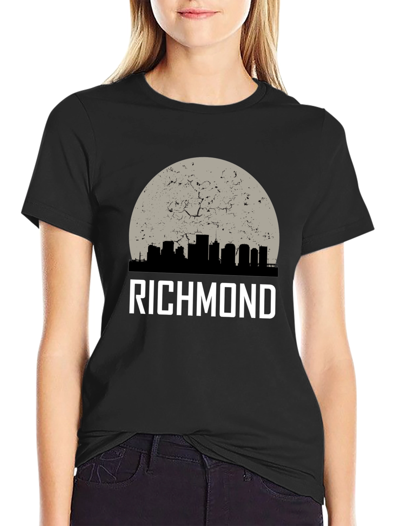 Richmond Skyline Graphic Print Crew Neck T-Shirt