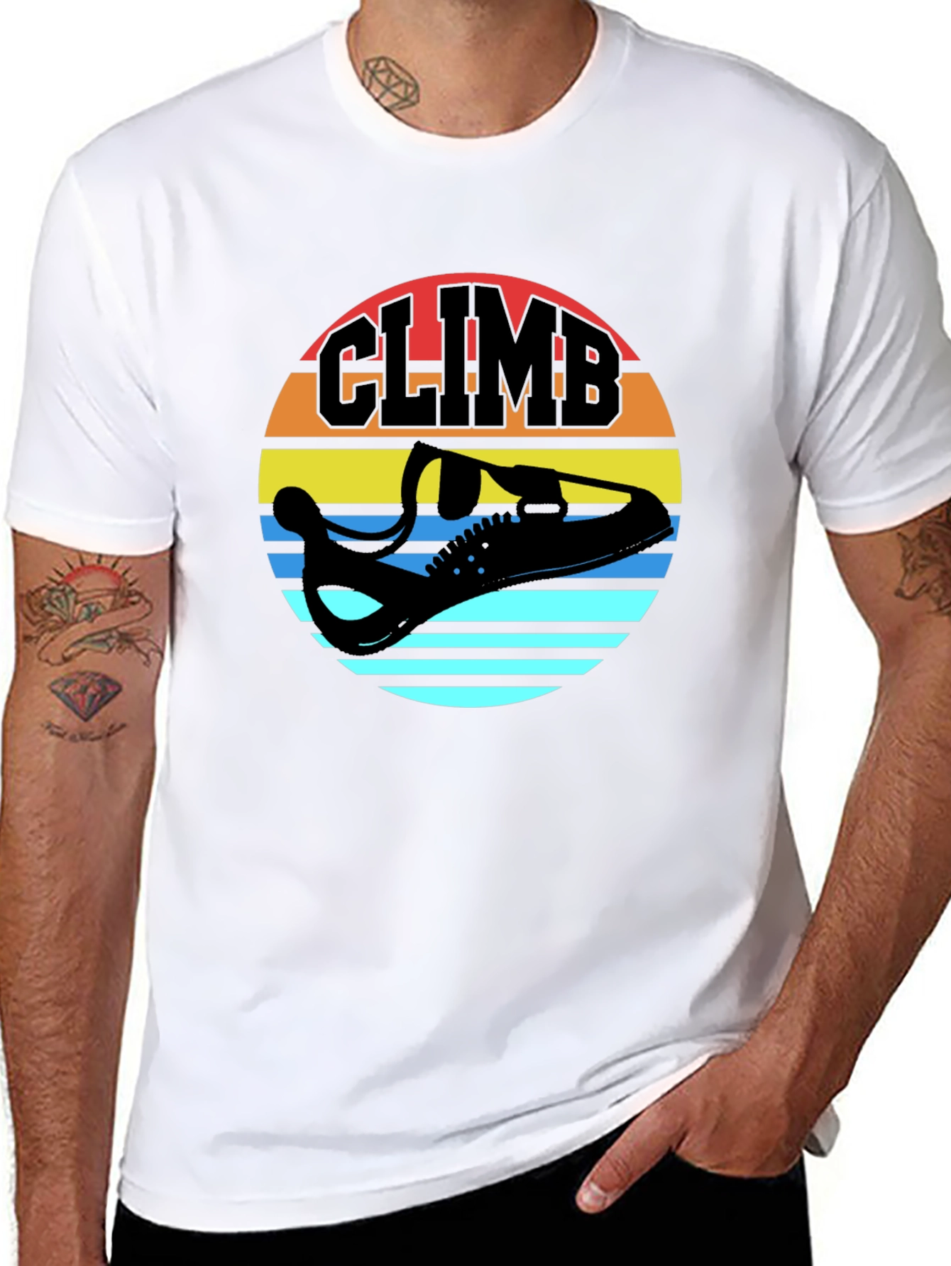 Climb Graphic Tee - Retro Style Climbing Shirt