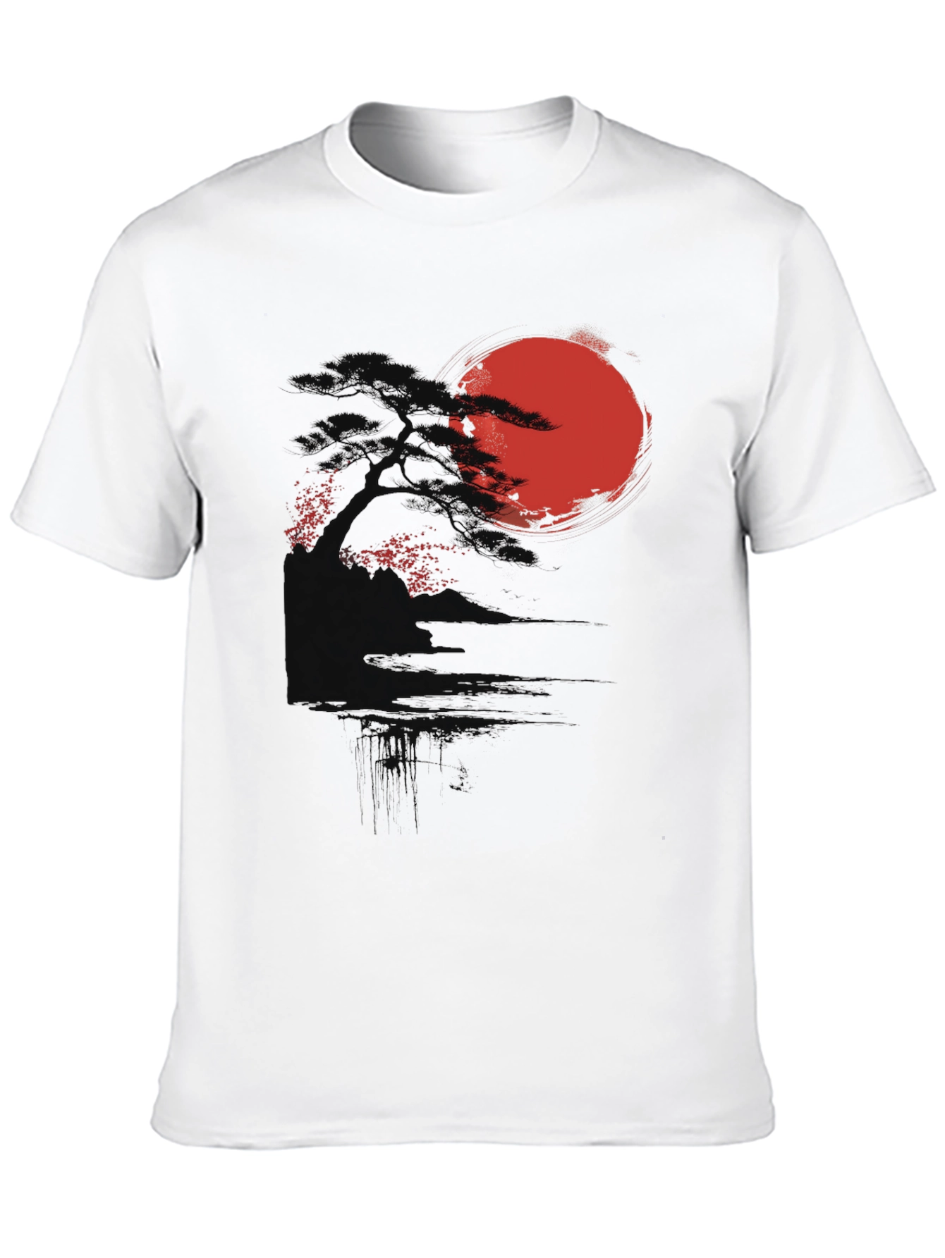 Rising Sun Graphic Tee - Black Cotton Blend