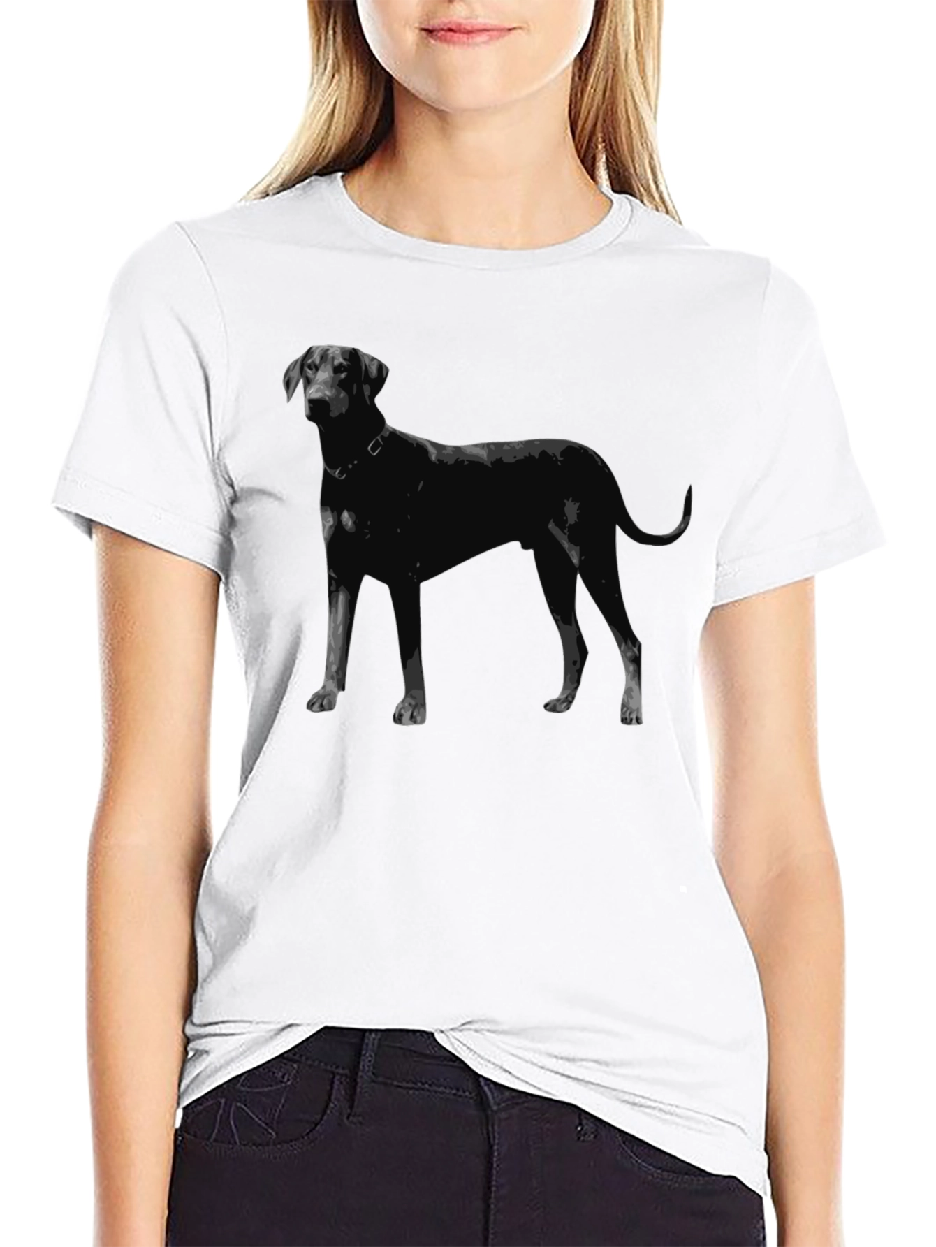 Dog Graphic Black T-Shirt