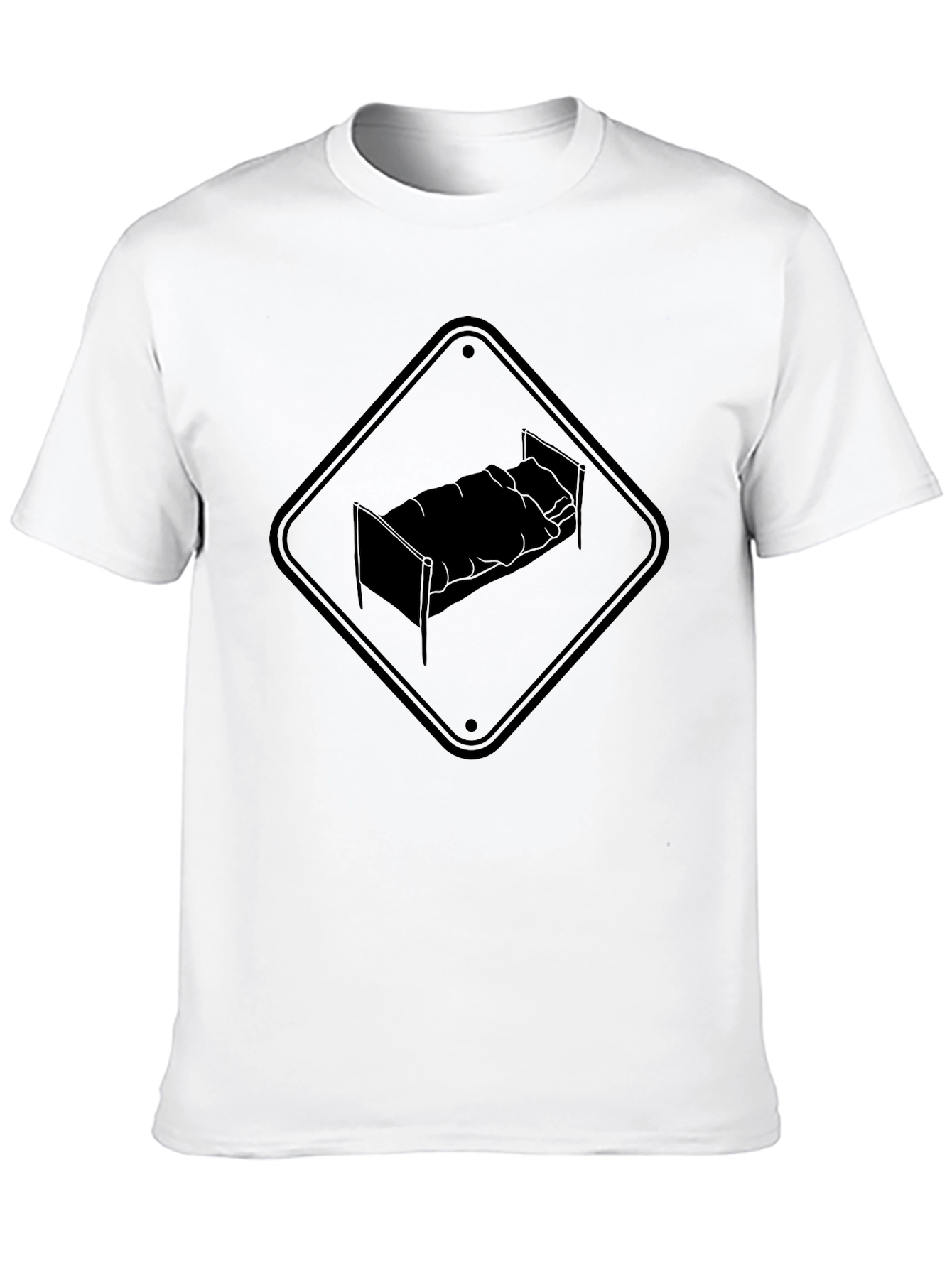 Black Bed Crossing Sign Graphic Tee