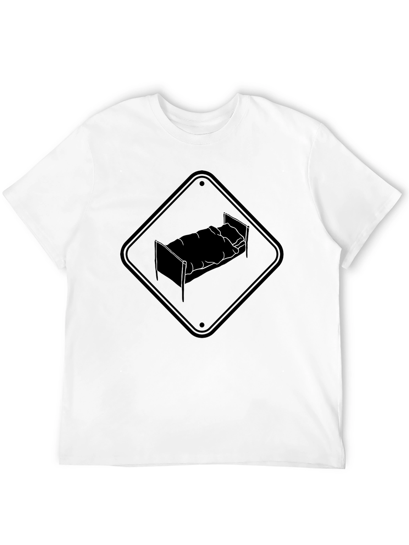 Black Bed Crossing Sign Graphic Tee