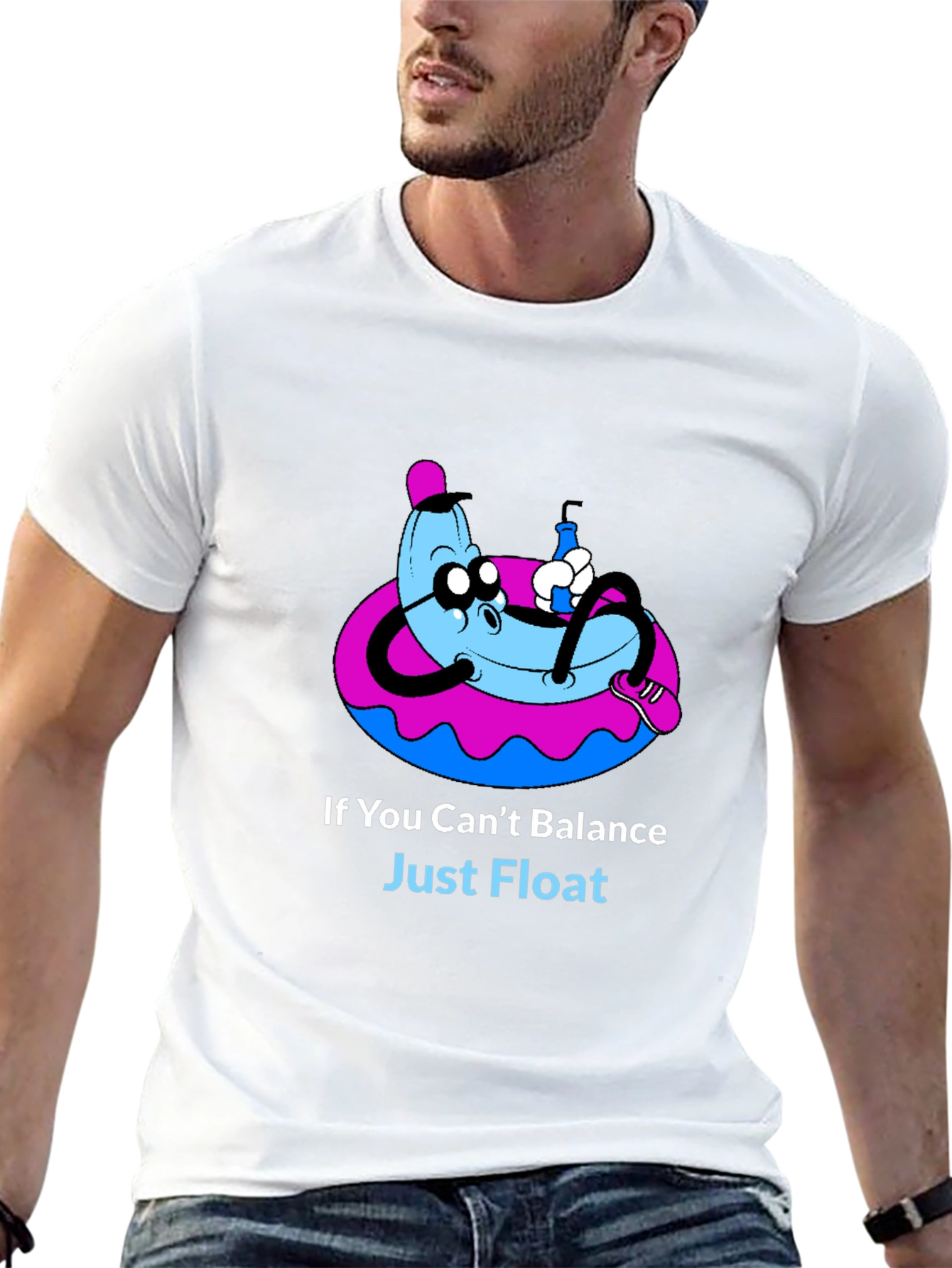 Funny Banana Float T-Shirt - Just Float Graphic Tee