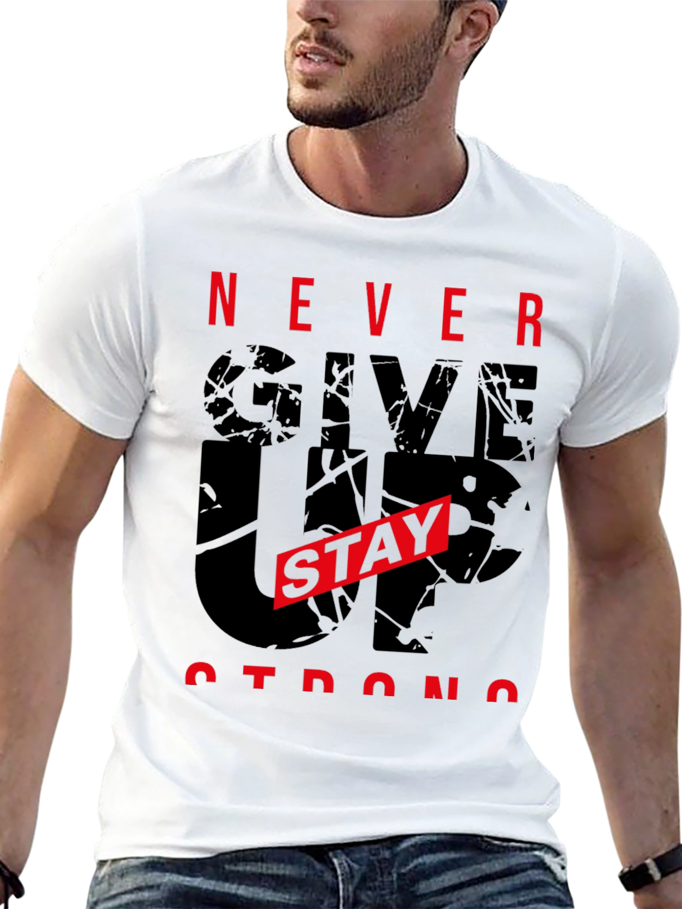 Motivational Never Give Up Graphic Tee