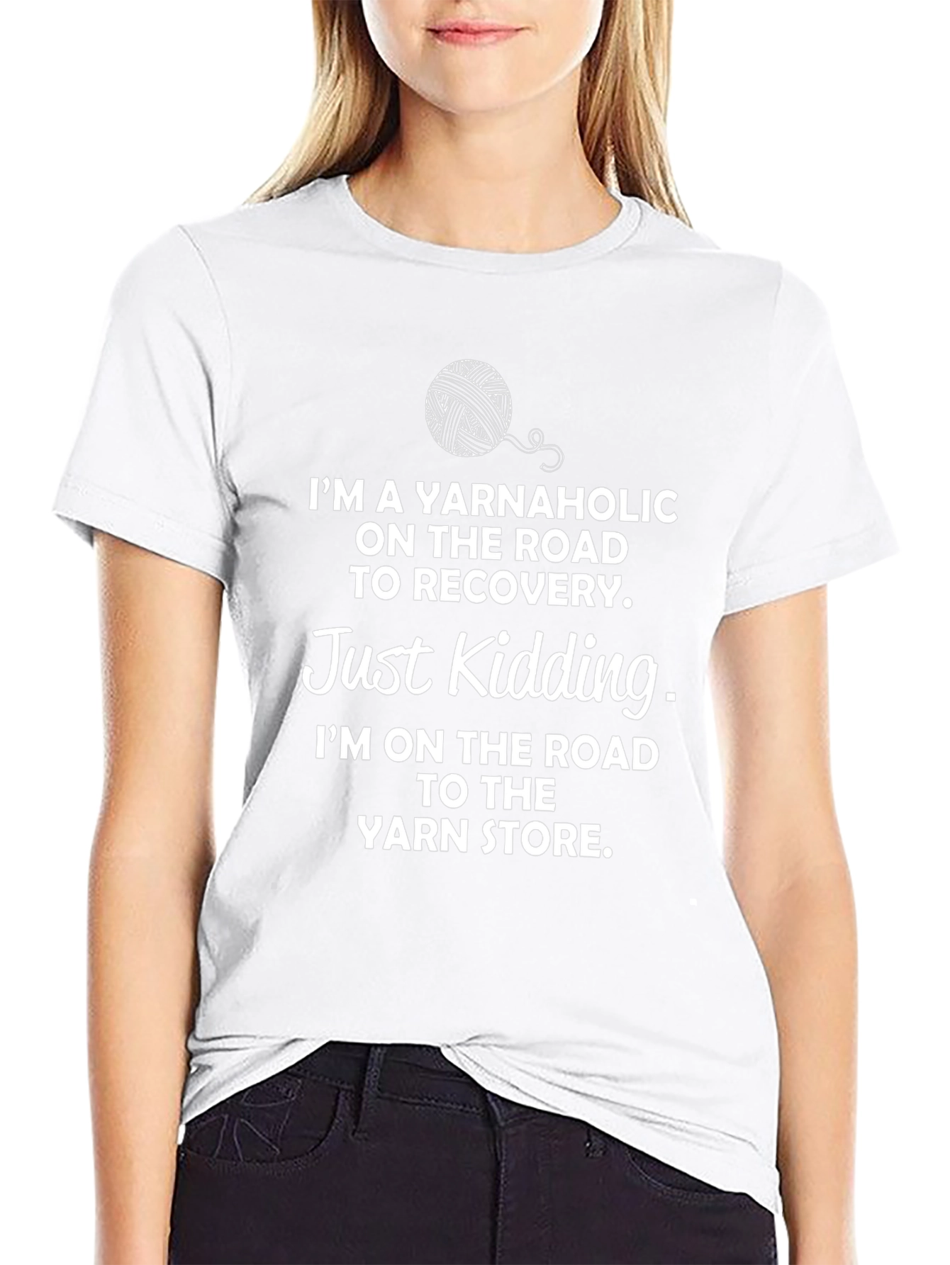 Yarnaholic T-Shirt - Funny Knitting Lover Tee