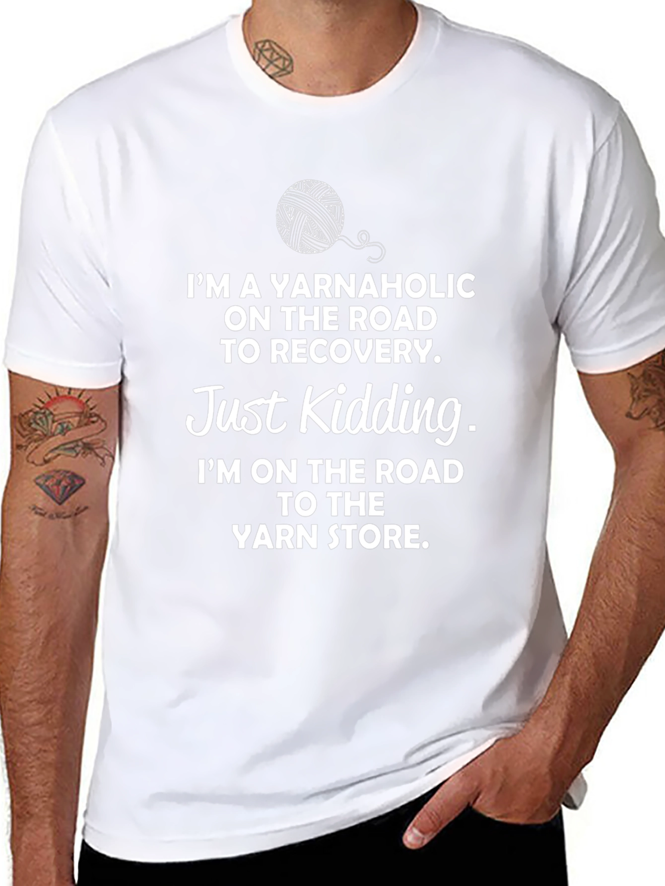 Yarnaholic T-Shirt - Funny Knitting Lover Tee