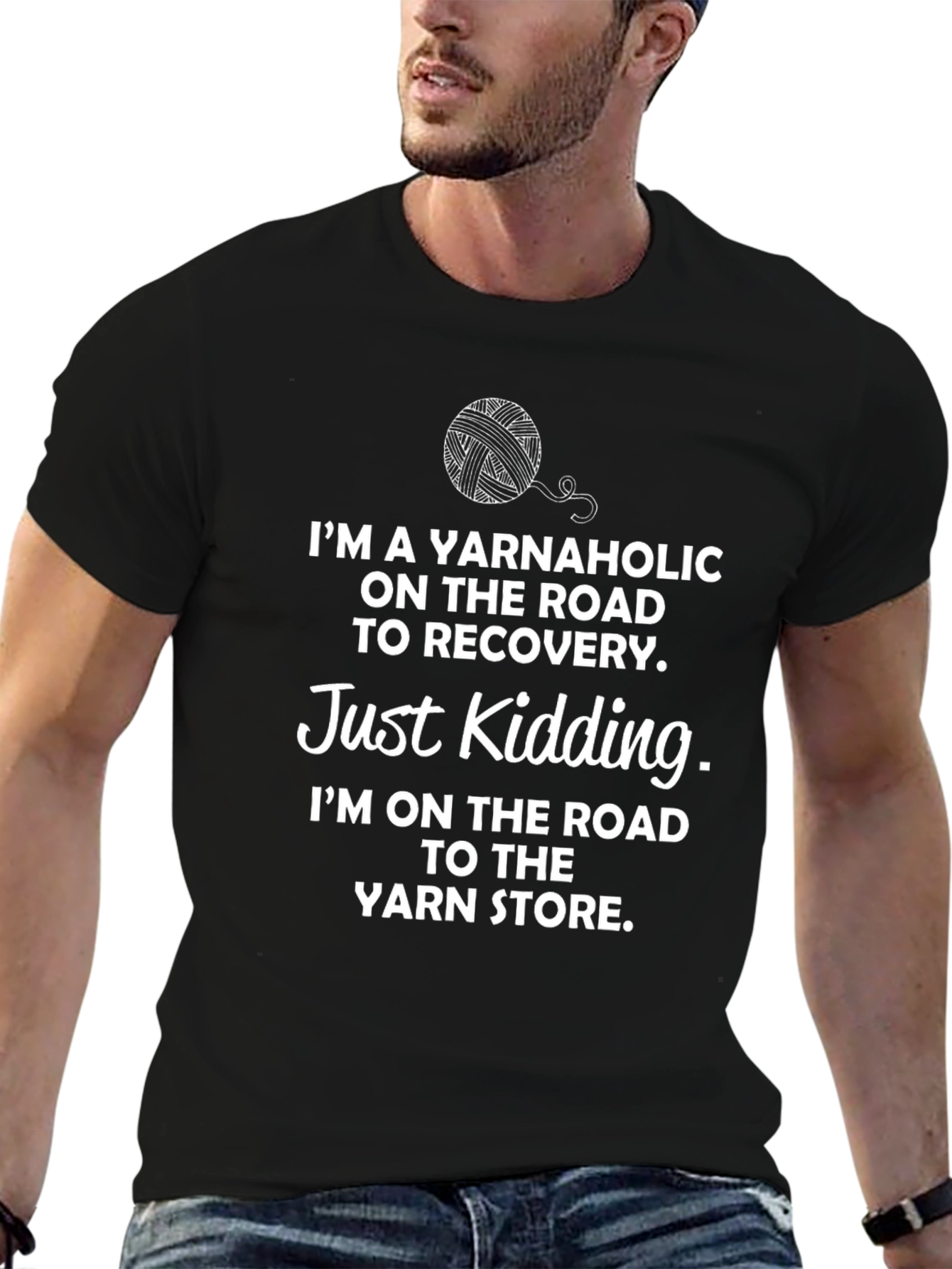 Yarnaholic T-Shirt - Funny Knitting Lover Tee