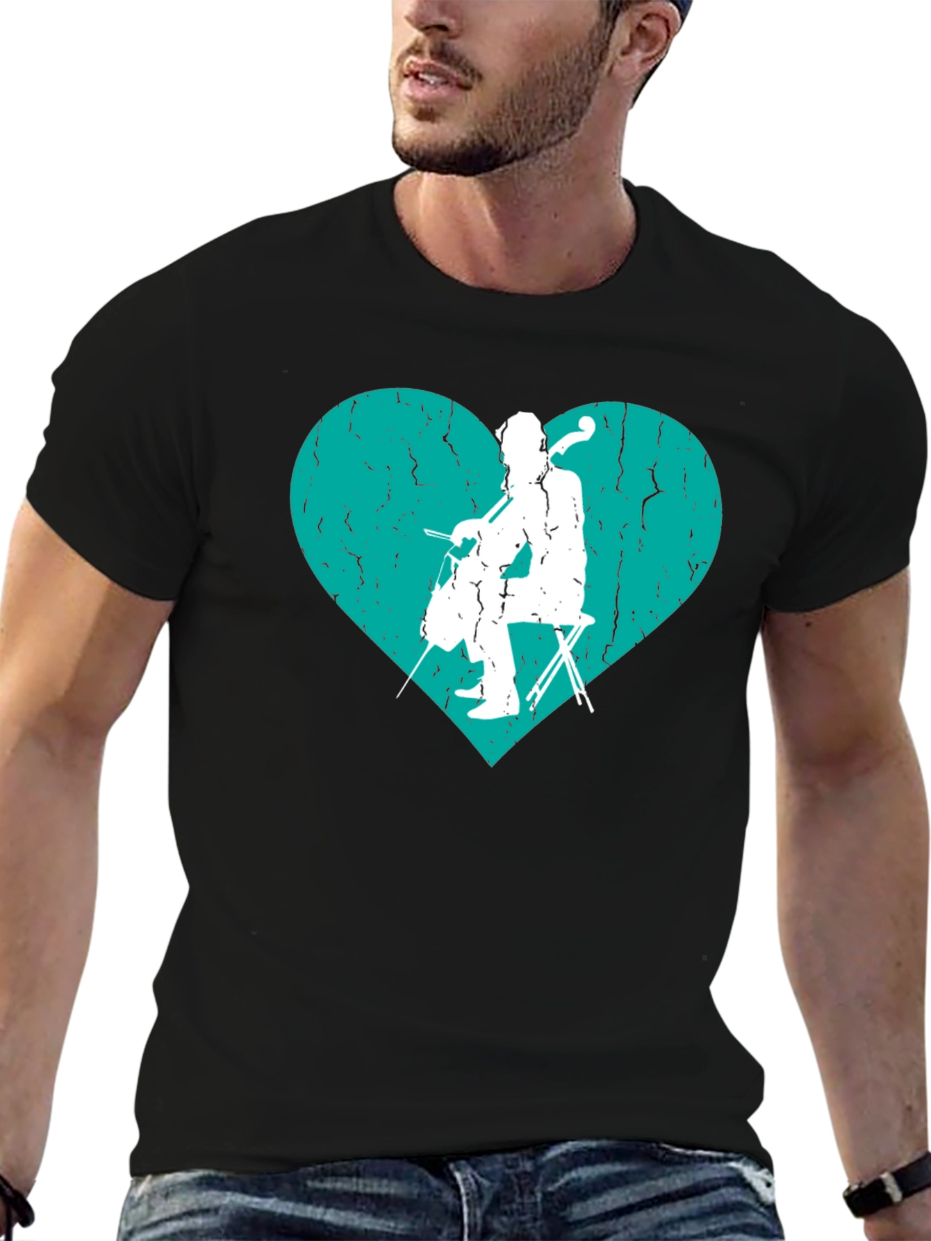 Cello Heart Graphic Tee - Musicians T-Shirt