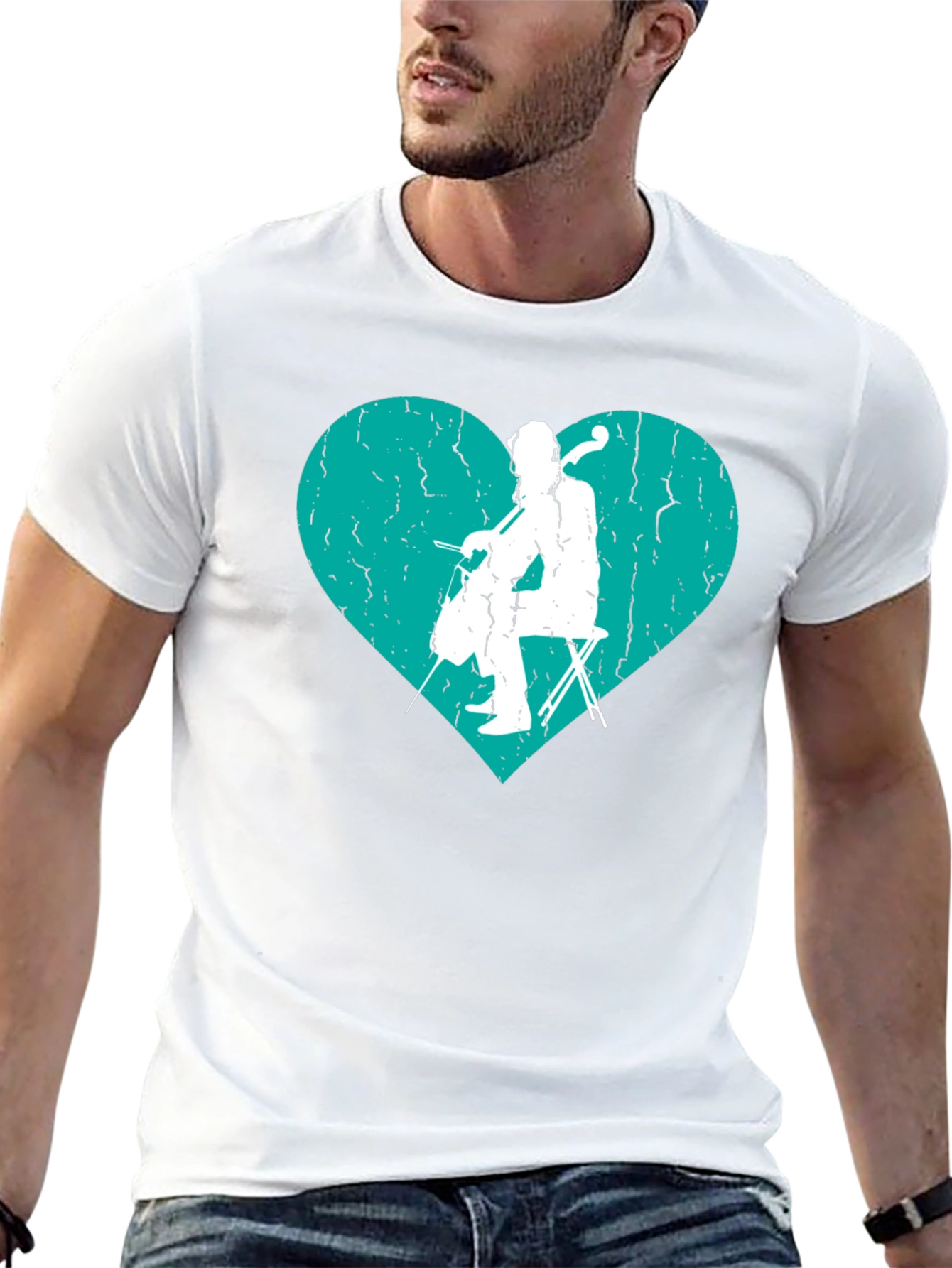 Cello Heart Graphic Tee - Musicians T-Shirt