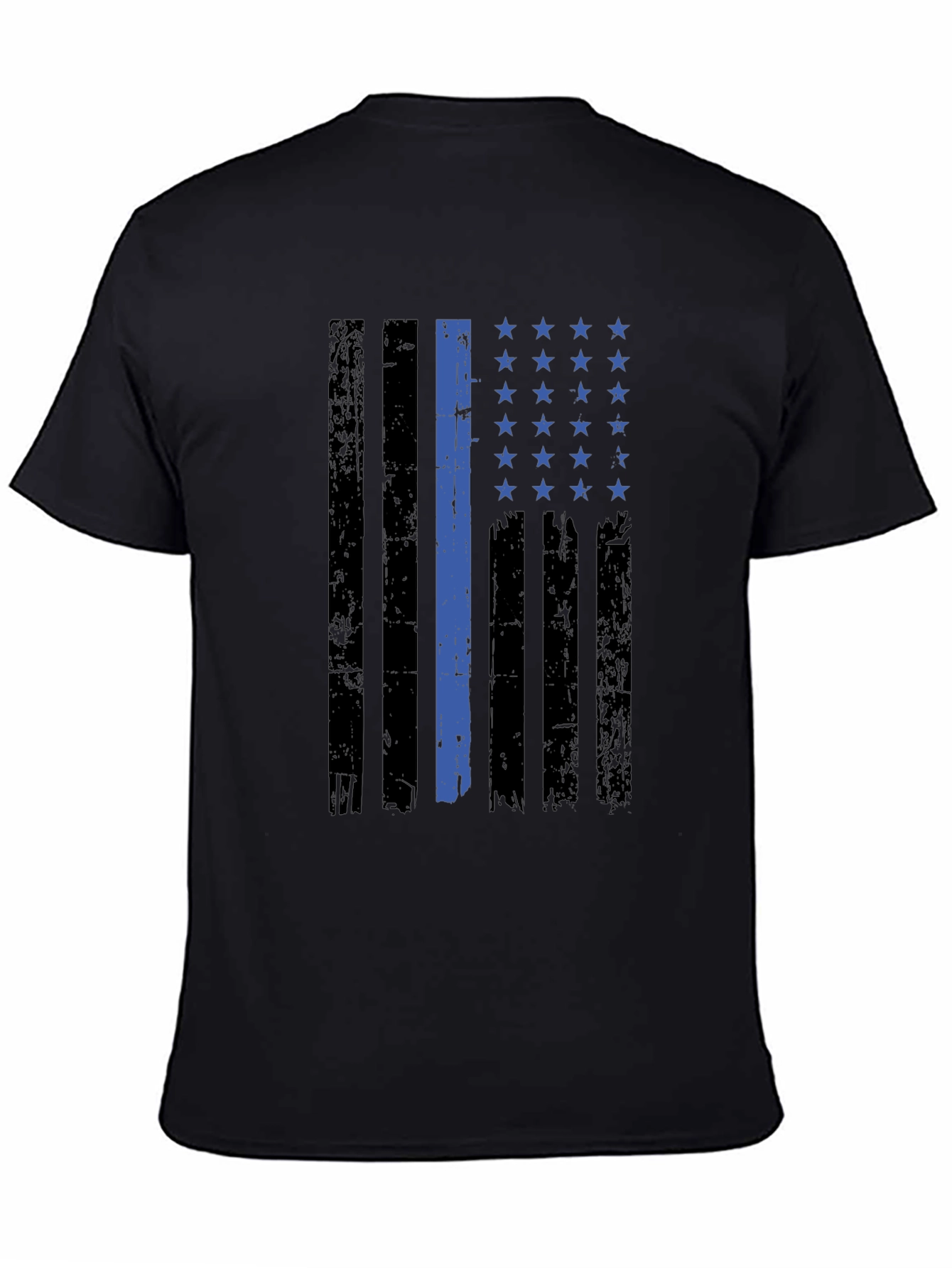 Thin Blue Line American Flag Graphic Tee