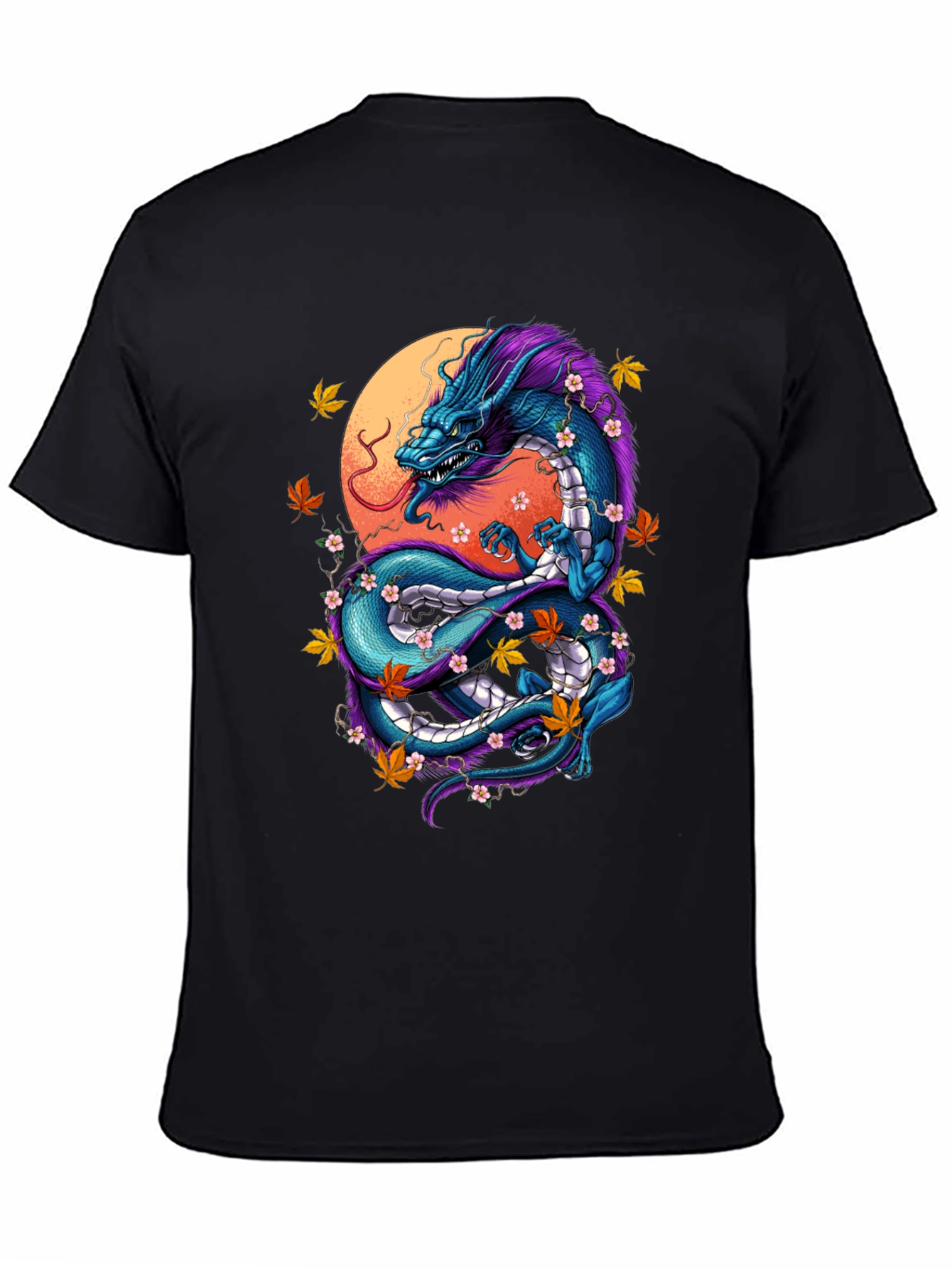 Dragon Graphic Tee - Artistic Black T-Shirt