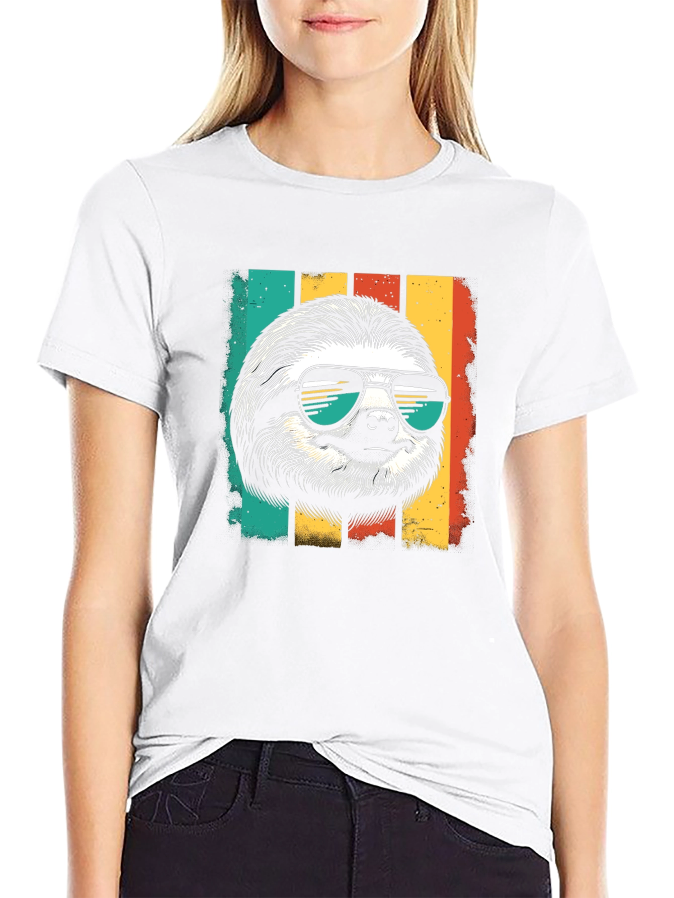 Cool Sloth Retro Style T-Shirt - Chill Vibes