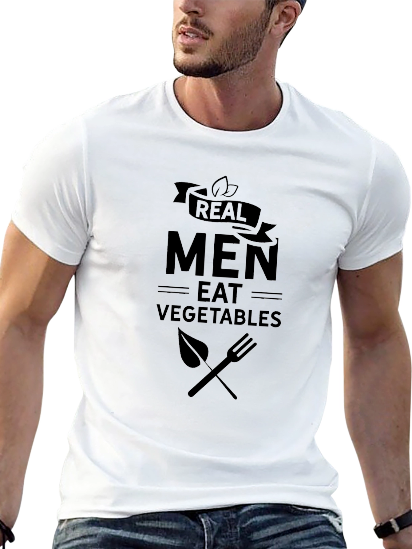 Real Men Eat Vegetables T-Shirt - Vegan Tee