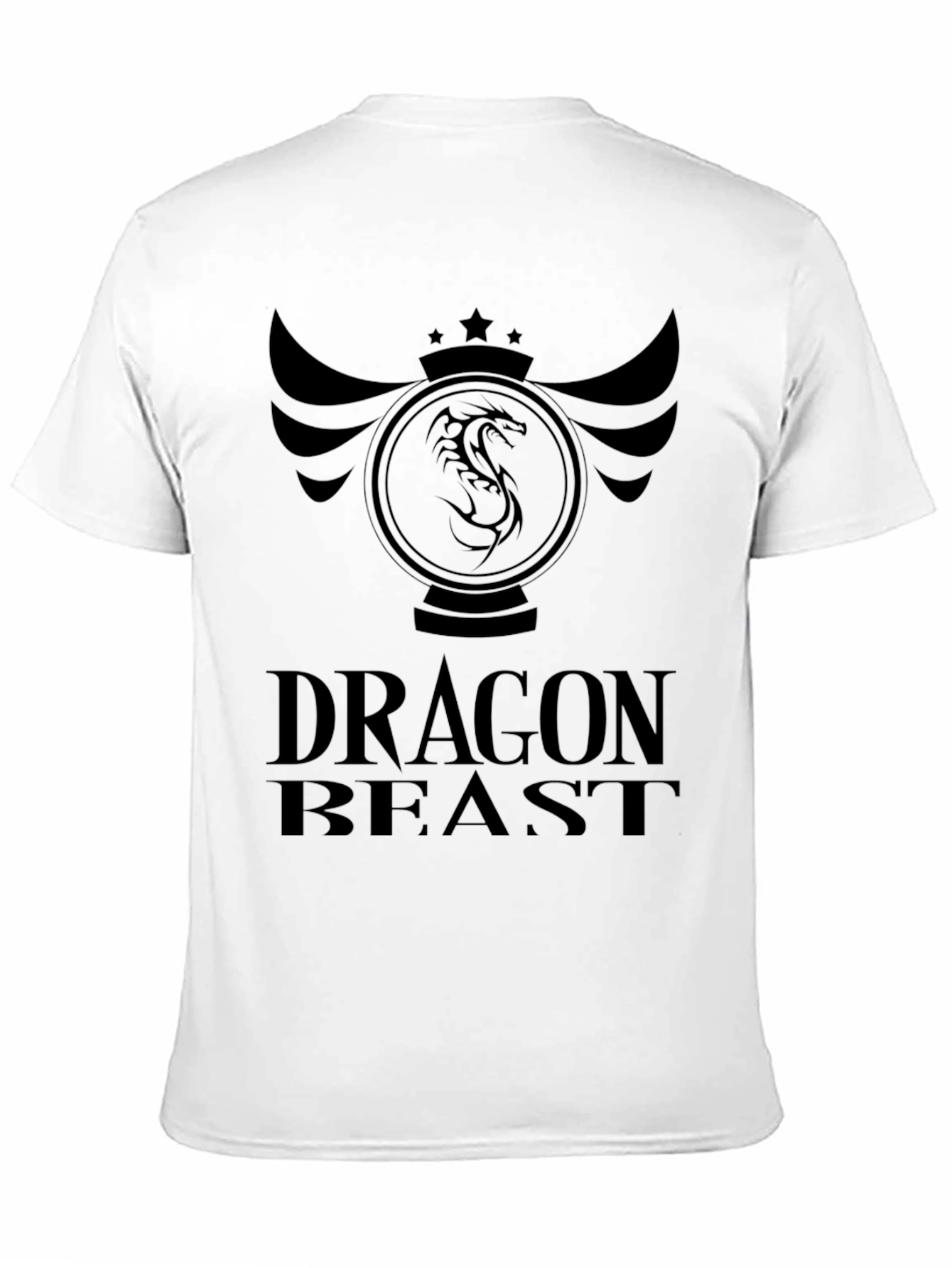 Dragon Beast Graphic Tee - Black Cotton T-Shirt