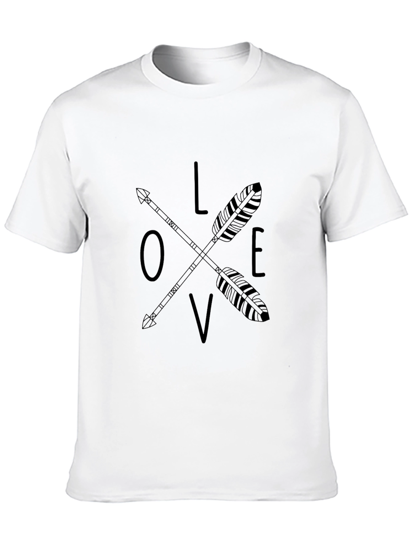 Love Arrow Graphic Tee - Black Casual T-Shirt