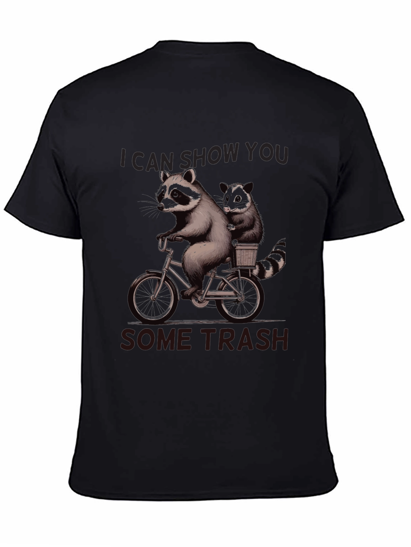 Raccoon Bike Ride Graphic T-Shirt