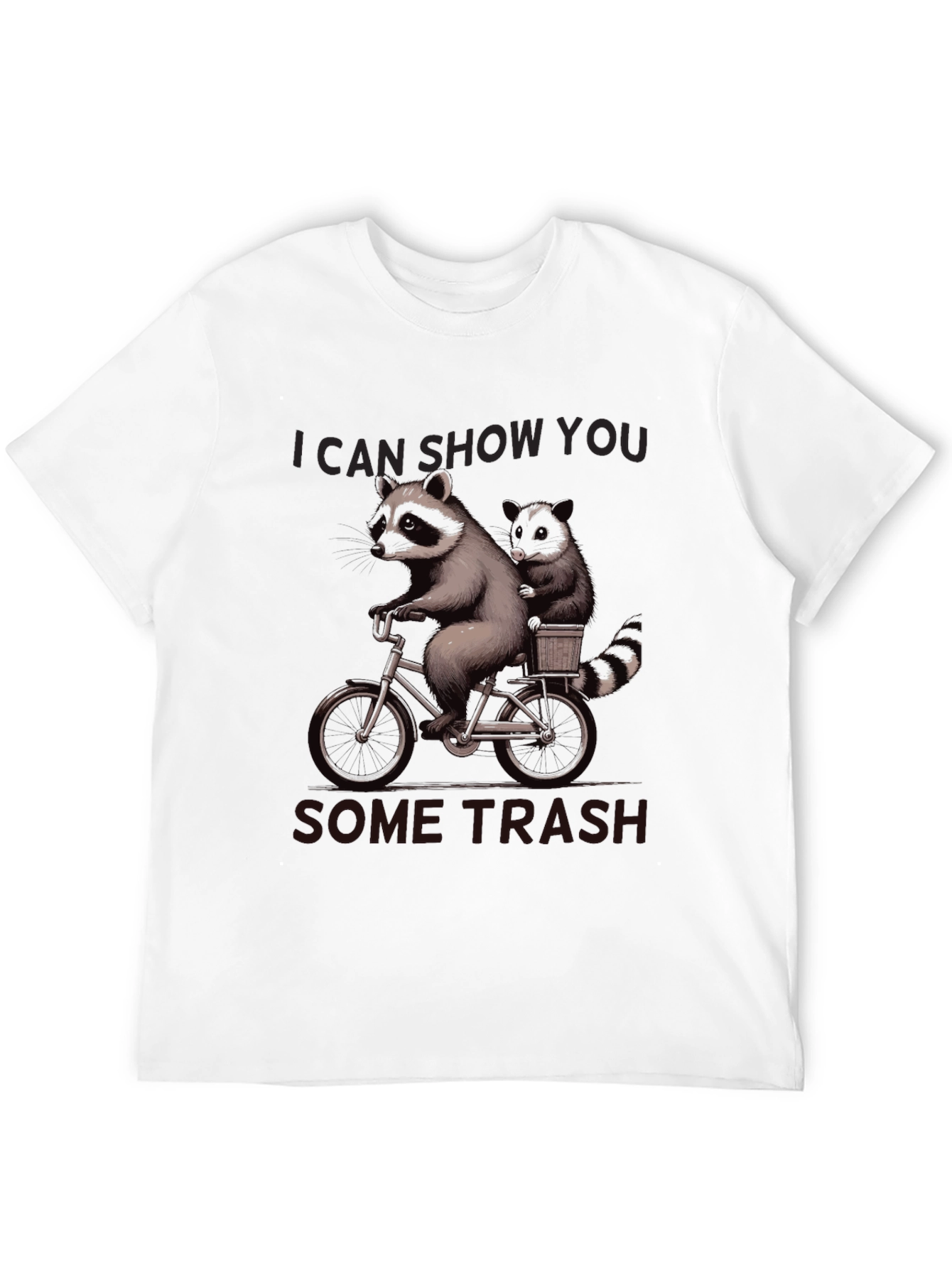 Raccoon Bike Ride Graphic T-Shirt