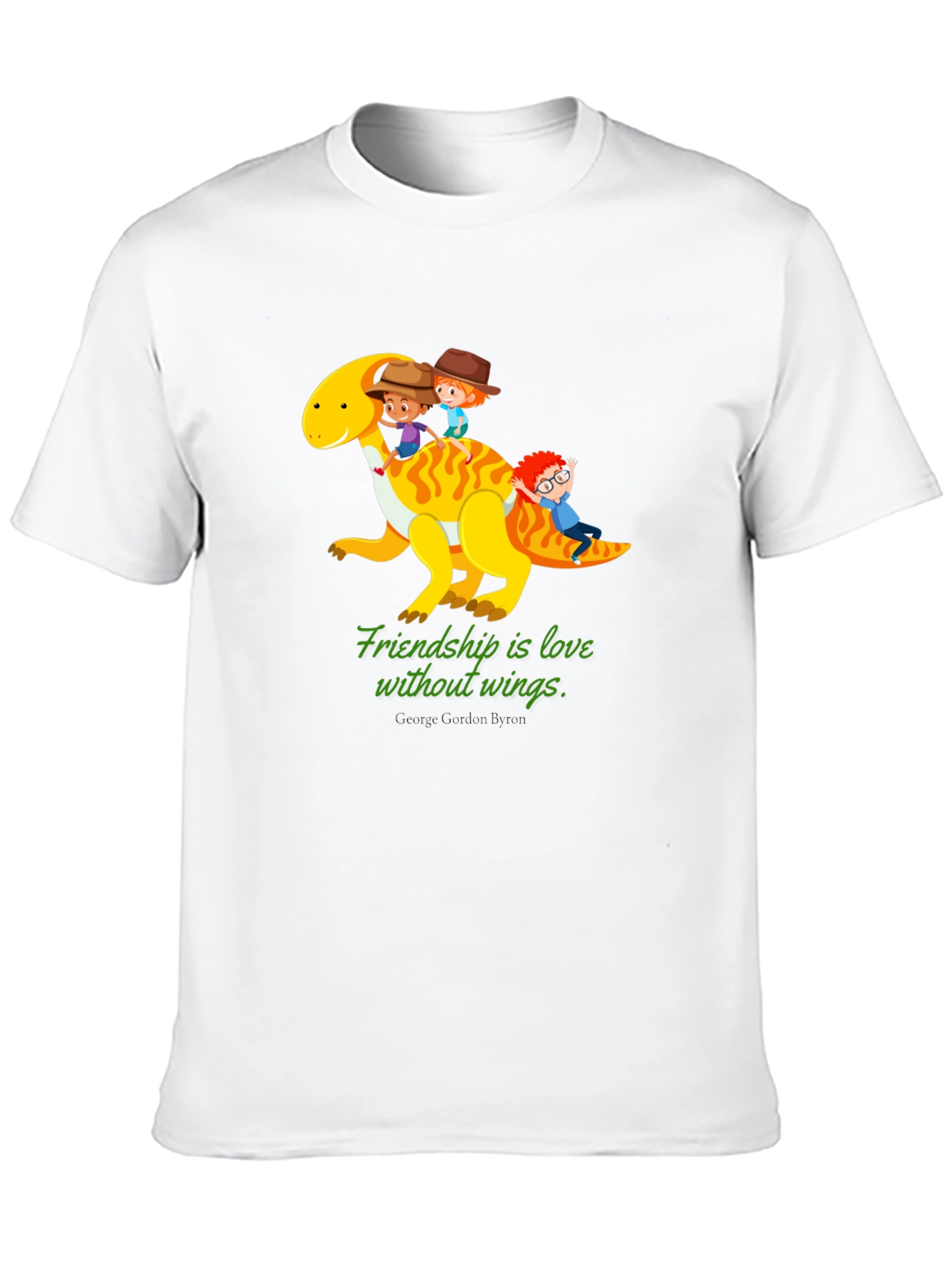 Friendship Dinosaur Kids Black Graphic T-Shirt
