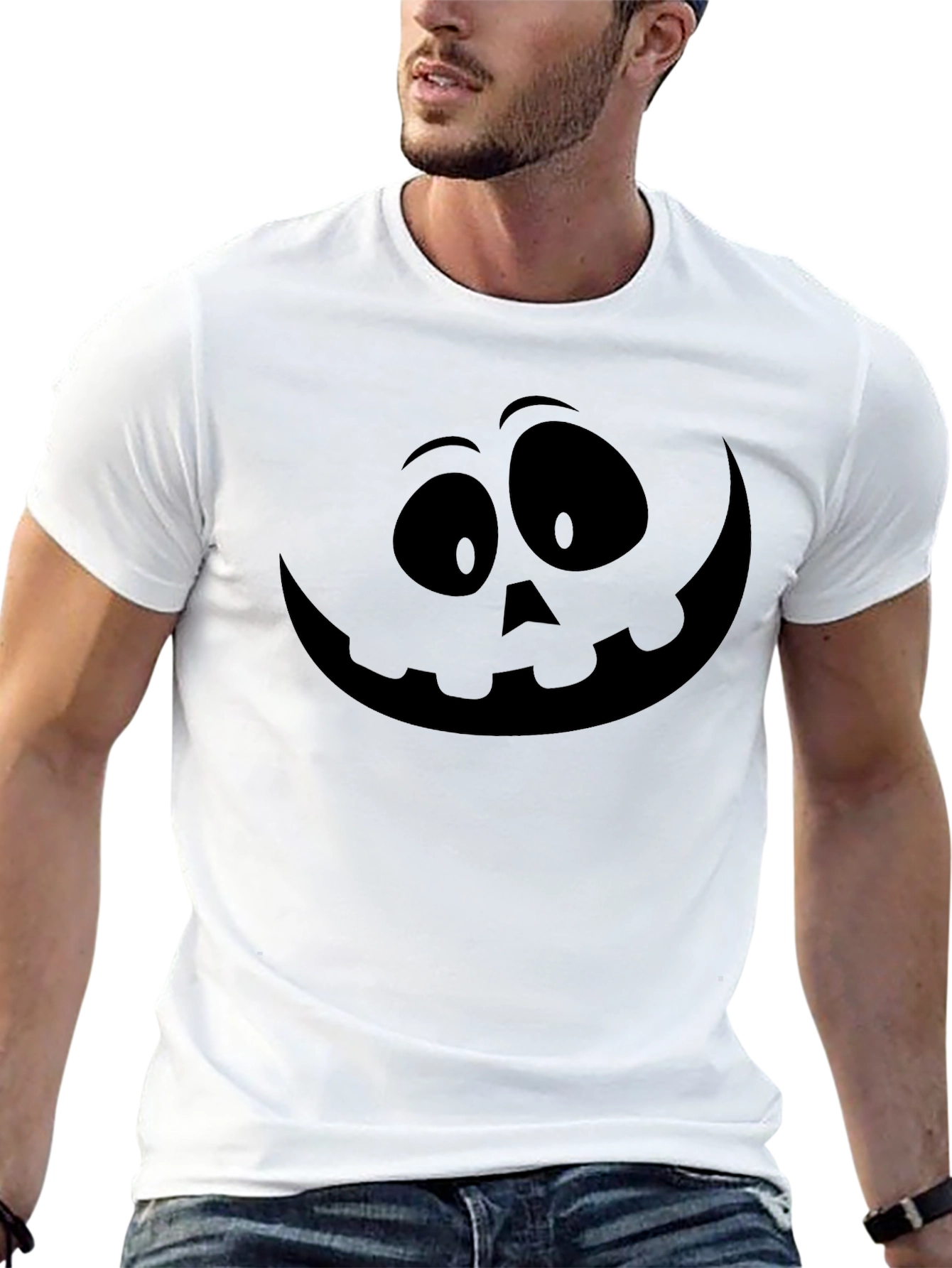 Spooky Smile Black Graphic T-Shirt